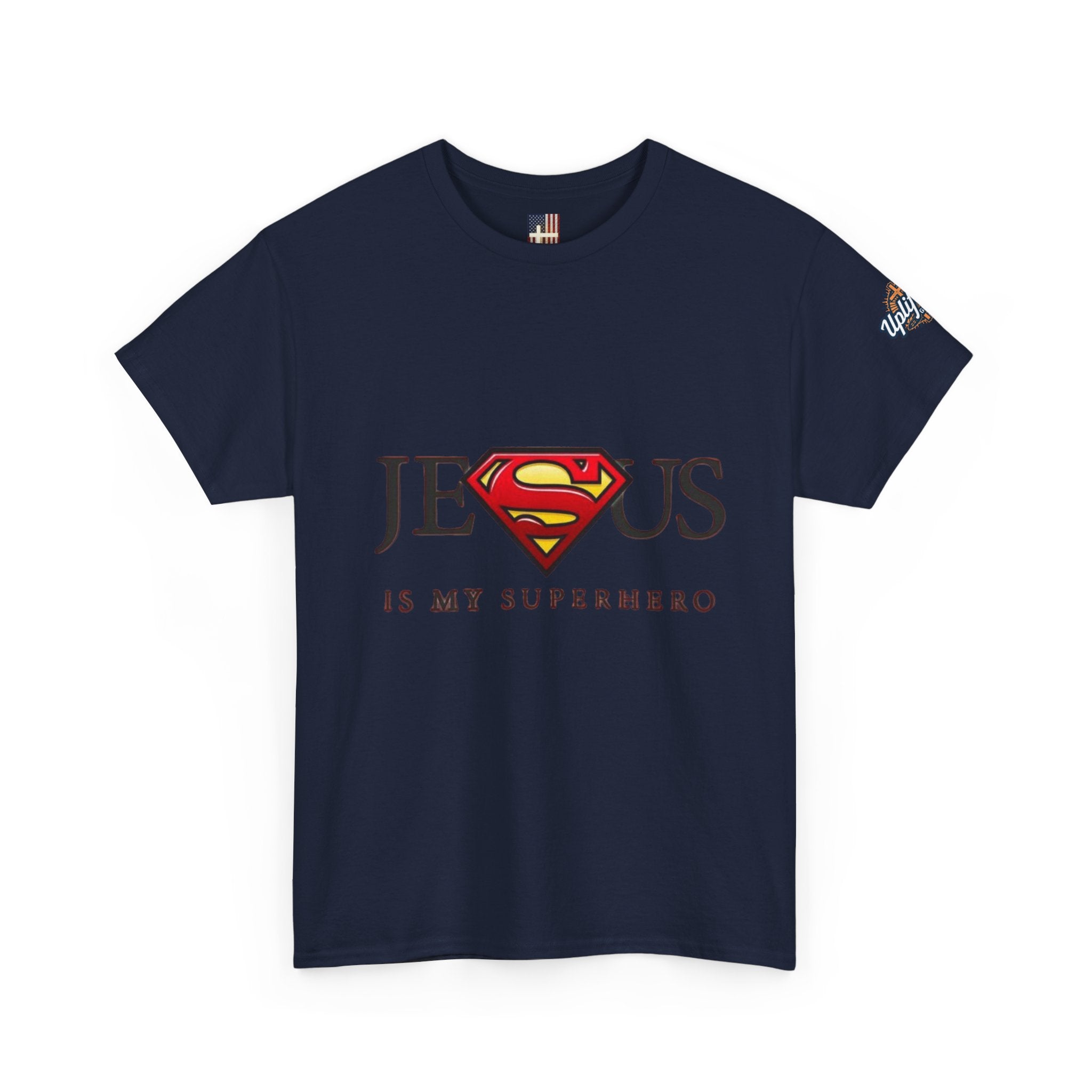 Jesus Is My Superhero T-Shirt — Faith-Based Superman-Inspired Tee Printify