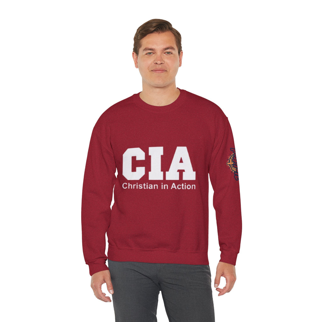 CIA Christian in Action Sweatshirt - Funny Faith Parody Sweatshirt - Mission Ready Apparel Printify