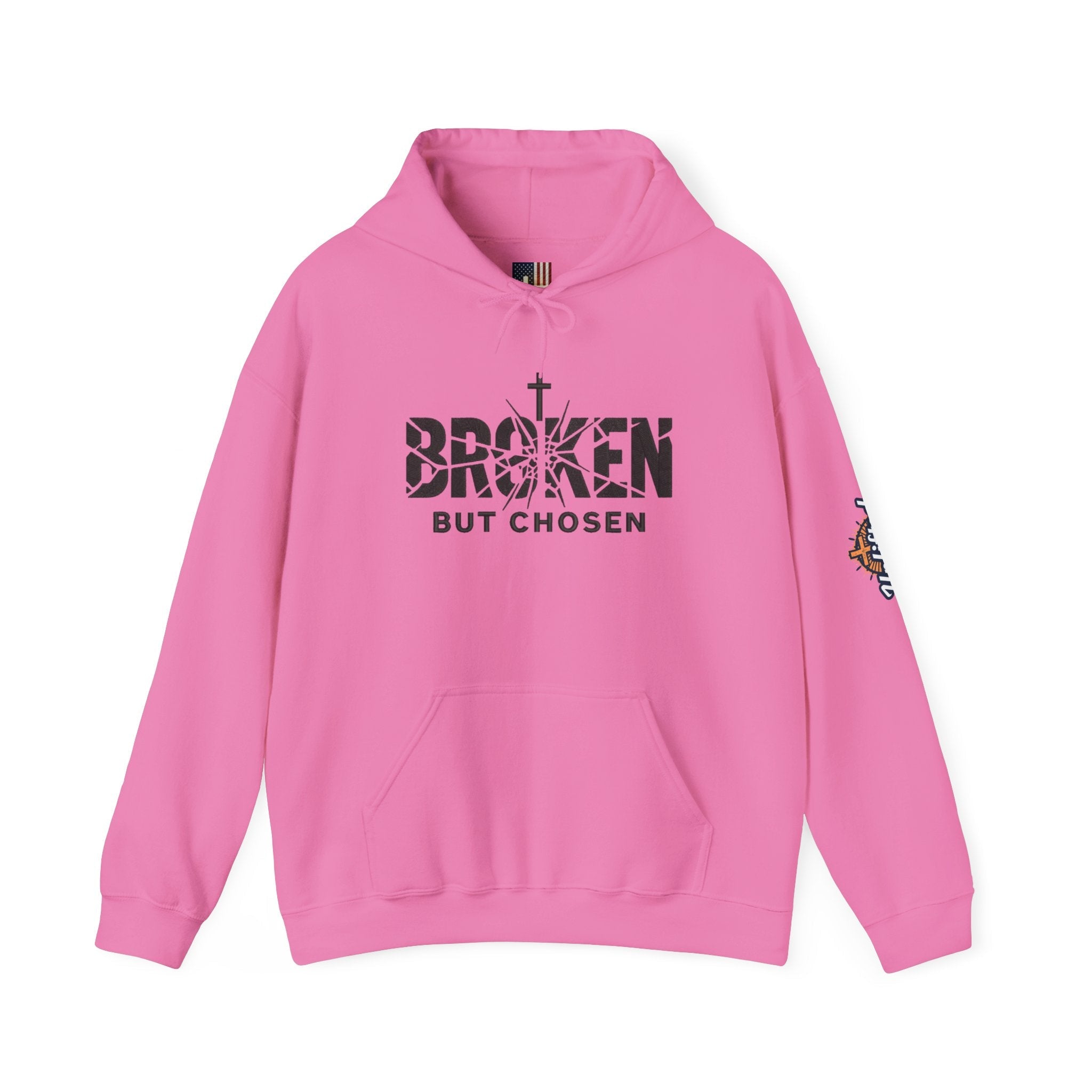 Broken But Chosen Hoodie — Christian Faith Graphic Sweatshirt Printify