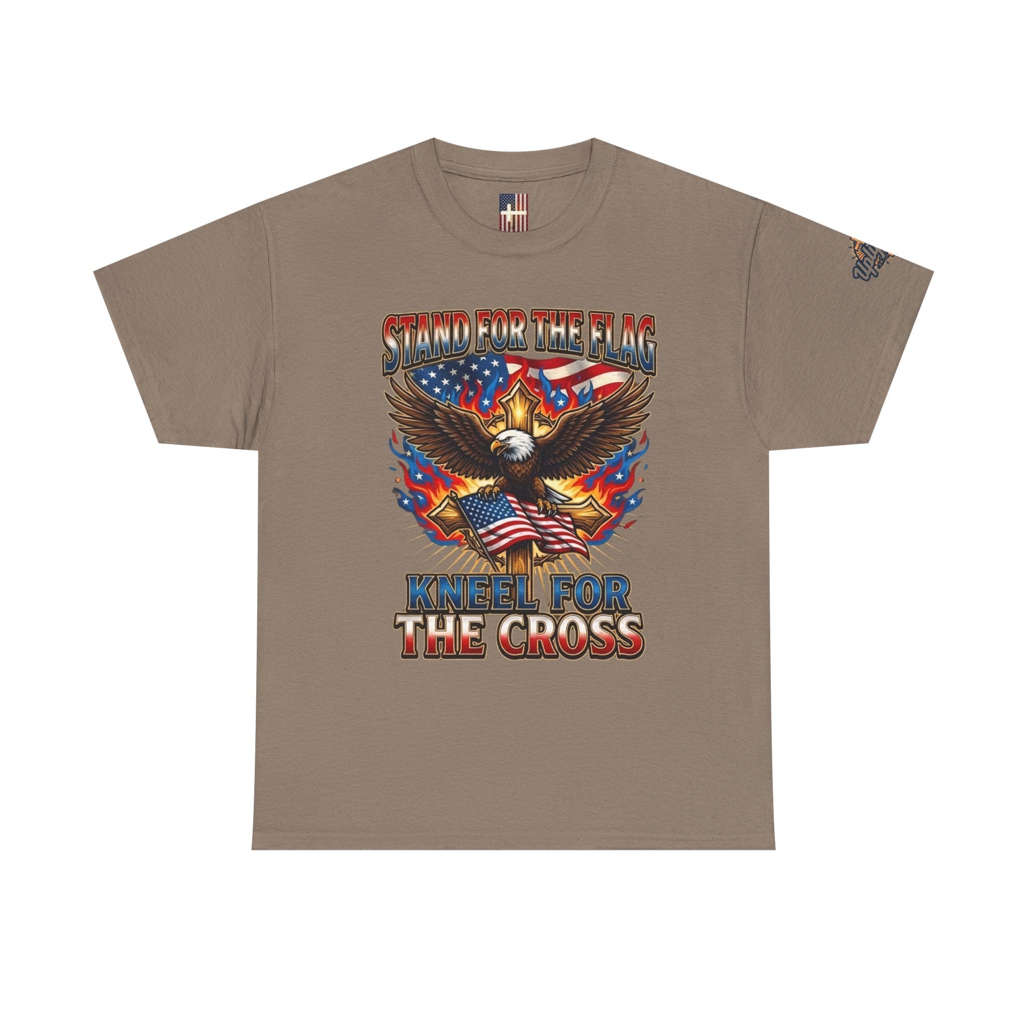 Stand for the Flag Kneel for the Cross T-shirt | Patriotic Eagle T-shirt Printify