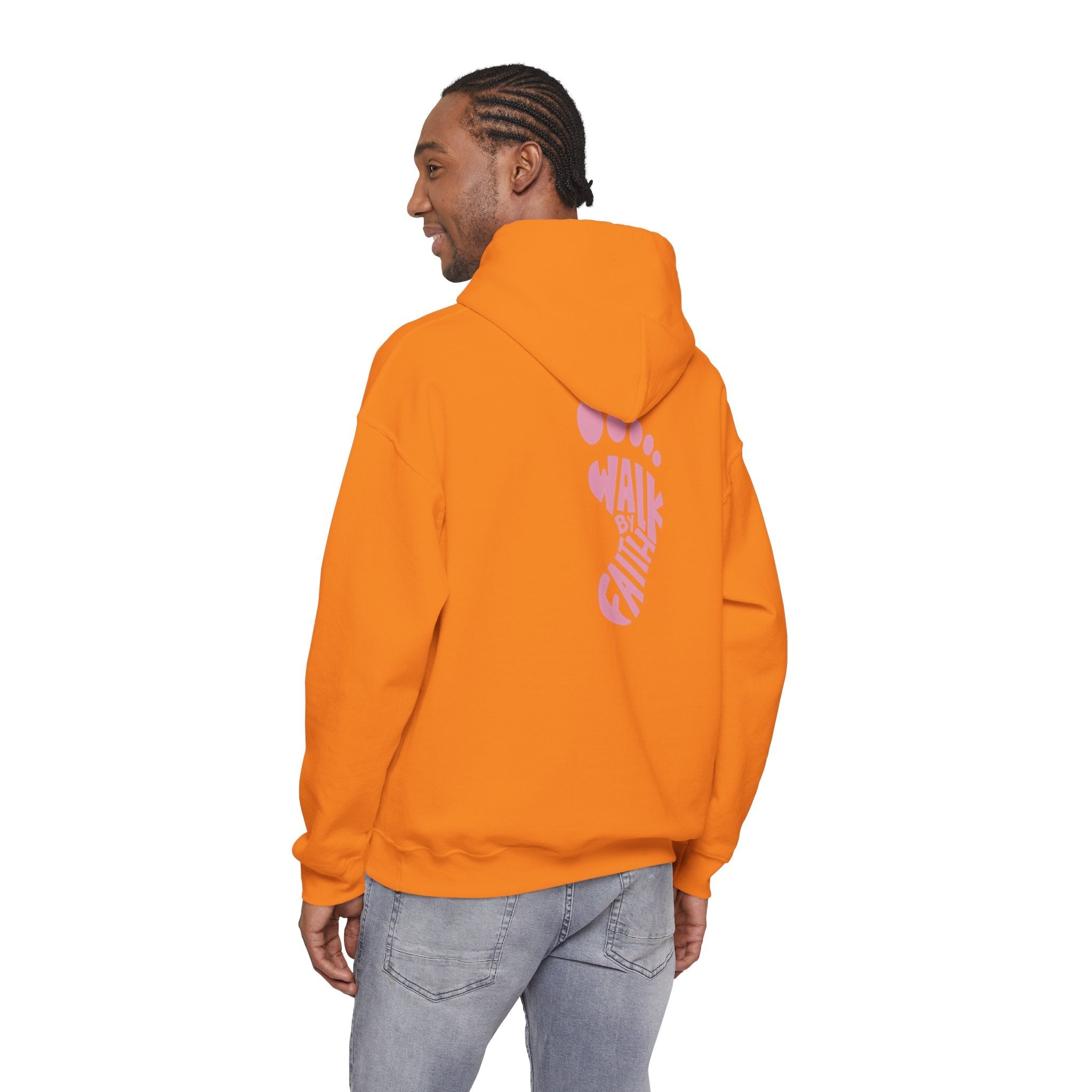 Walk By Faith Footprint Hoodie Printify
