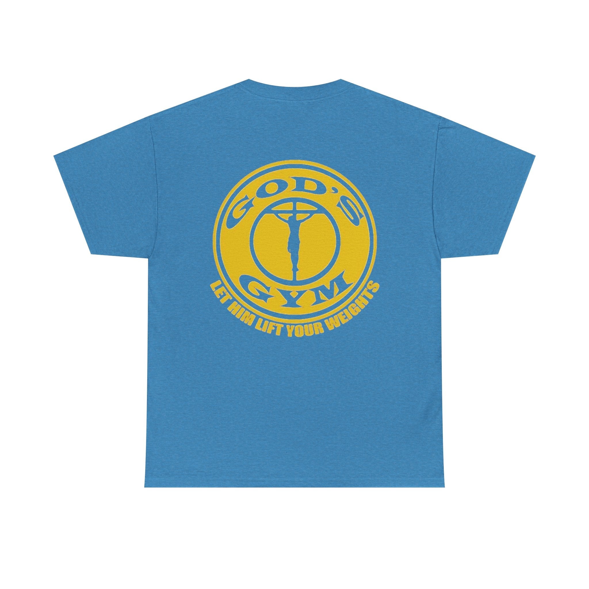 God's Gym T-Shirt — "Let Him Lift Your Weights" Christian Fitness Tee Printify