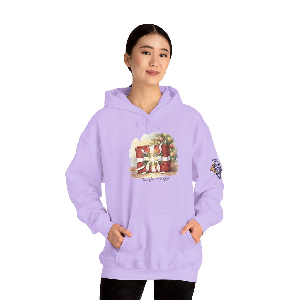 The Greatest Gift Hoodie – Cross Bow Present Christian Hoodie for Christmas Salvation & Eternal Faith Printify