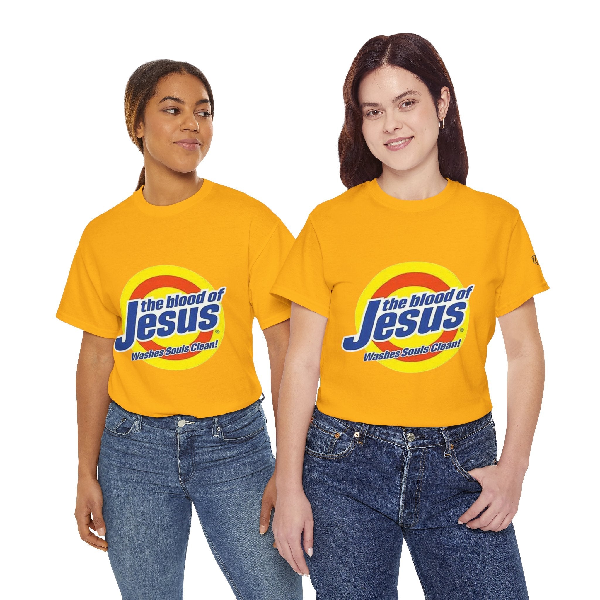 Blood of Jesus Washes Souls Clean T-shirt - Funny Tide Parody - Christian Faith T-shirt Printify