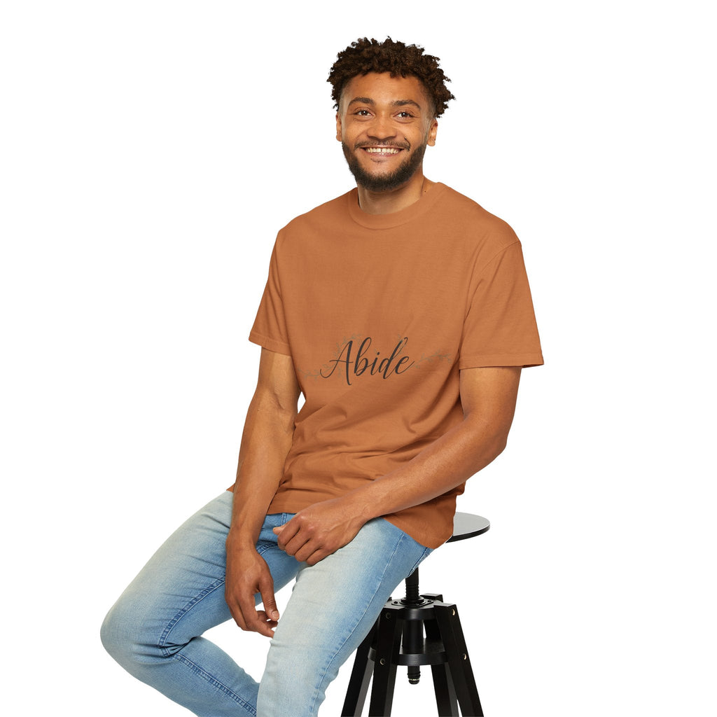Abide in the Lord T-Shirt – Vine Design Christian Tee for Faithful Hearts Printify