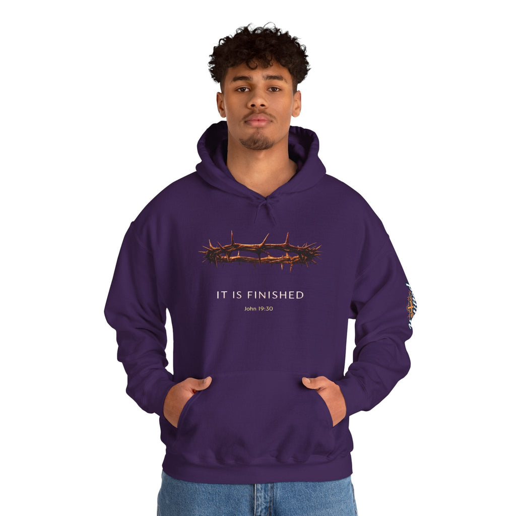 It Is Finished Crown of Thorns Hoodie — Christian John 19:30 Faith Hoodie Printify
