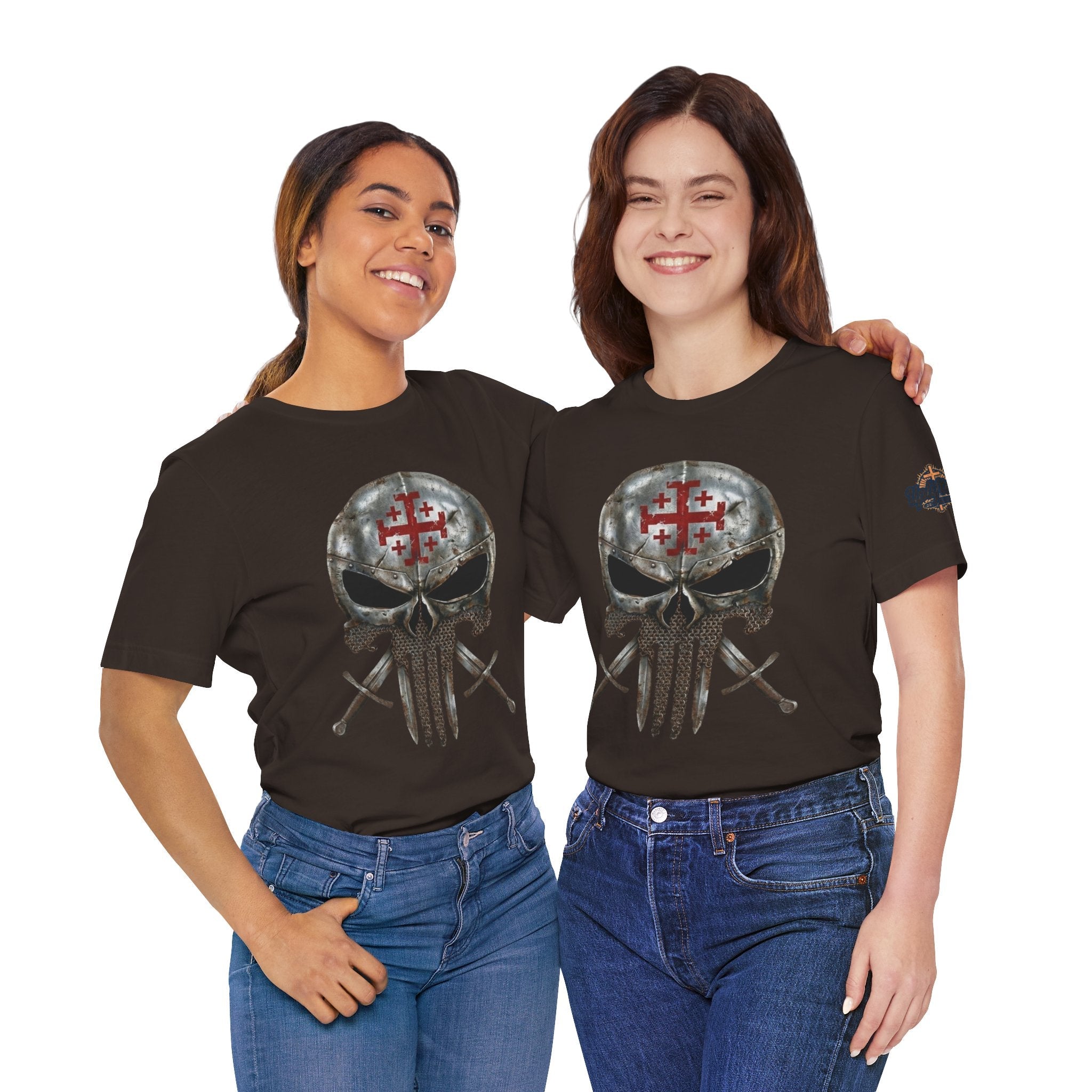 Crusader Knight Christian Skull T-shirt - Warrior Armor of God T-shirt Printify