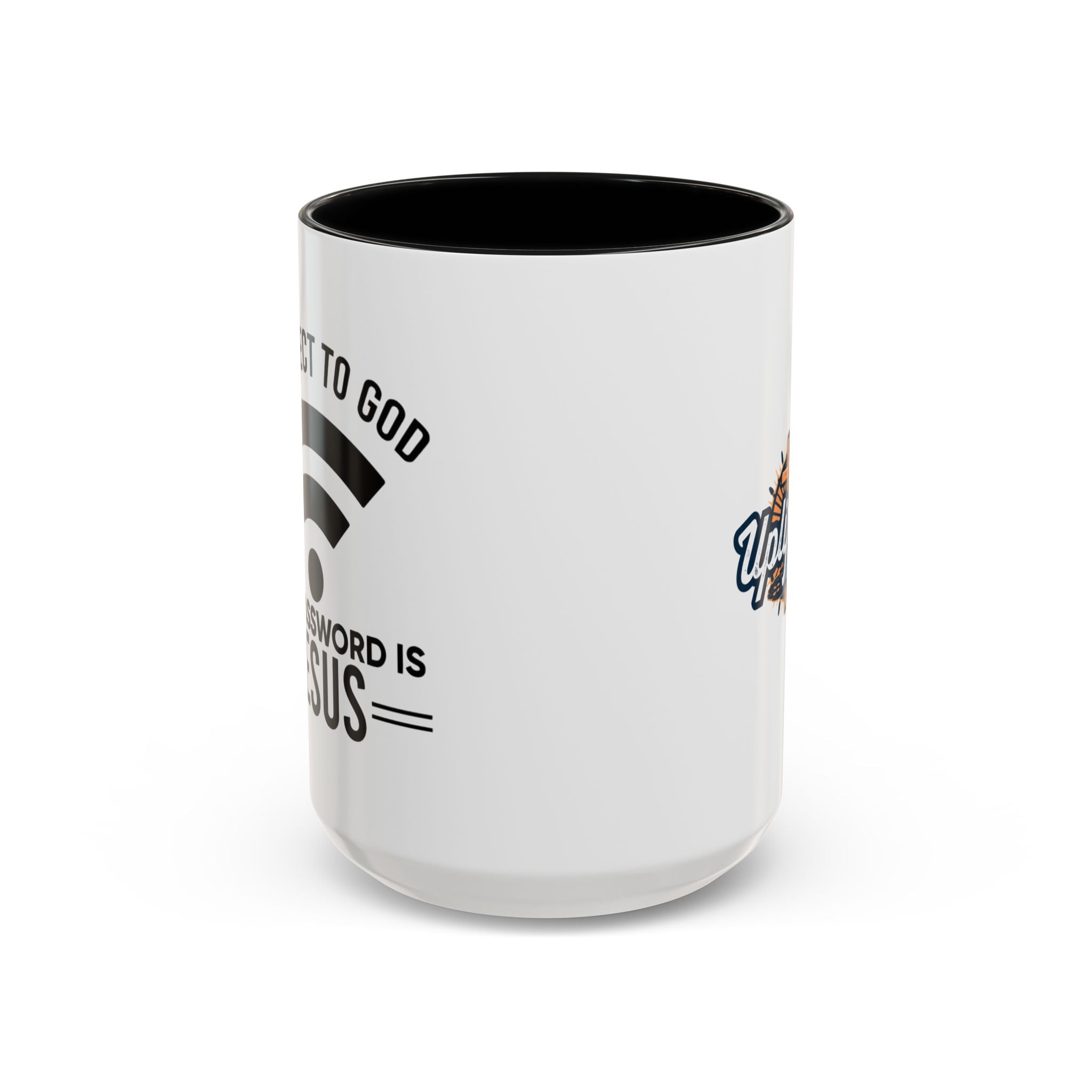 Connect to God Coffee Mug — "WIFI Password is Jesus" Funny Christian Faith Mug Printify