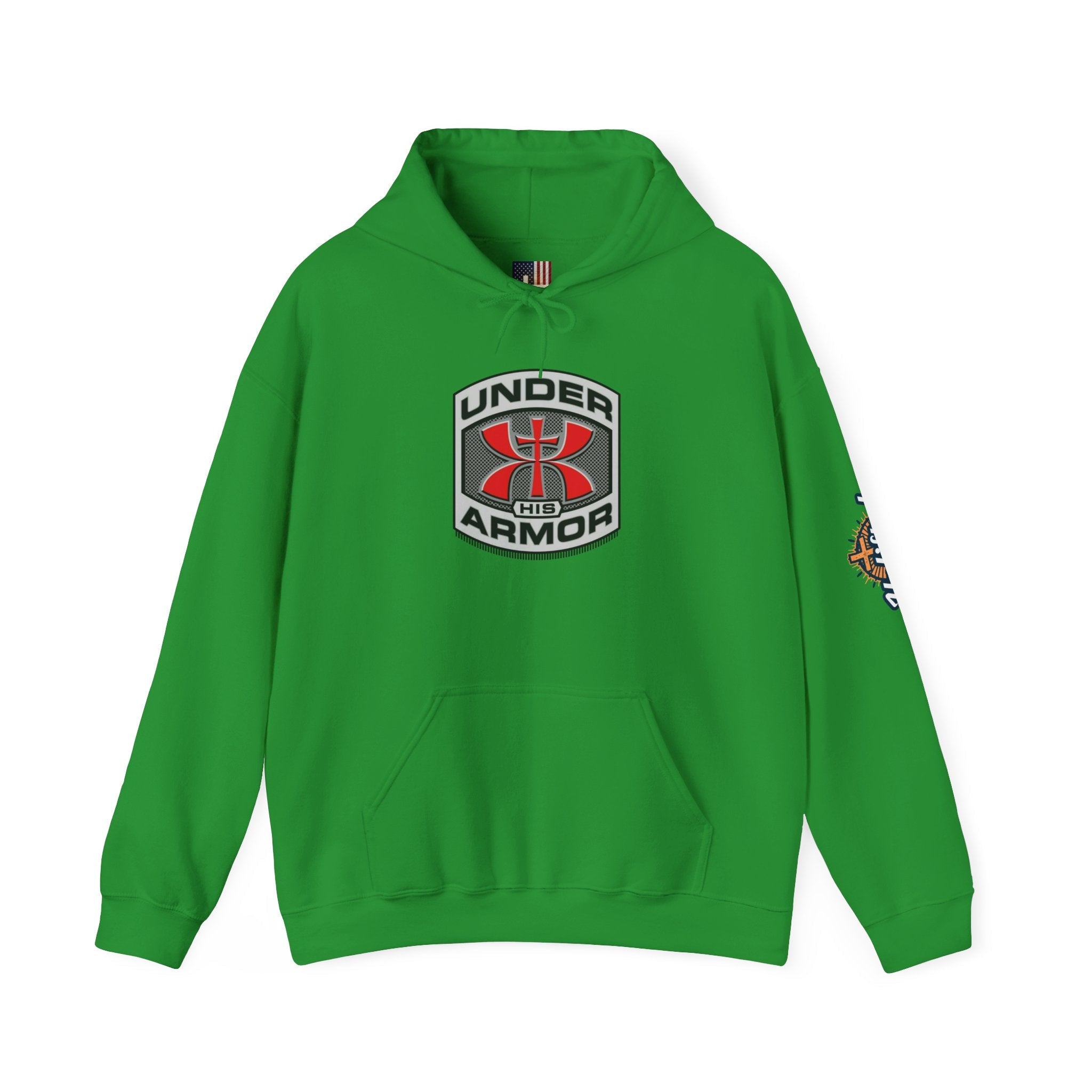 Under Armor Logo Hoodie — Black Athletic Pullover Printify