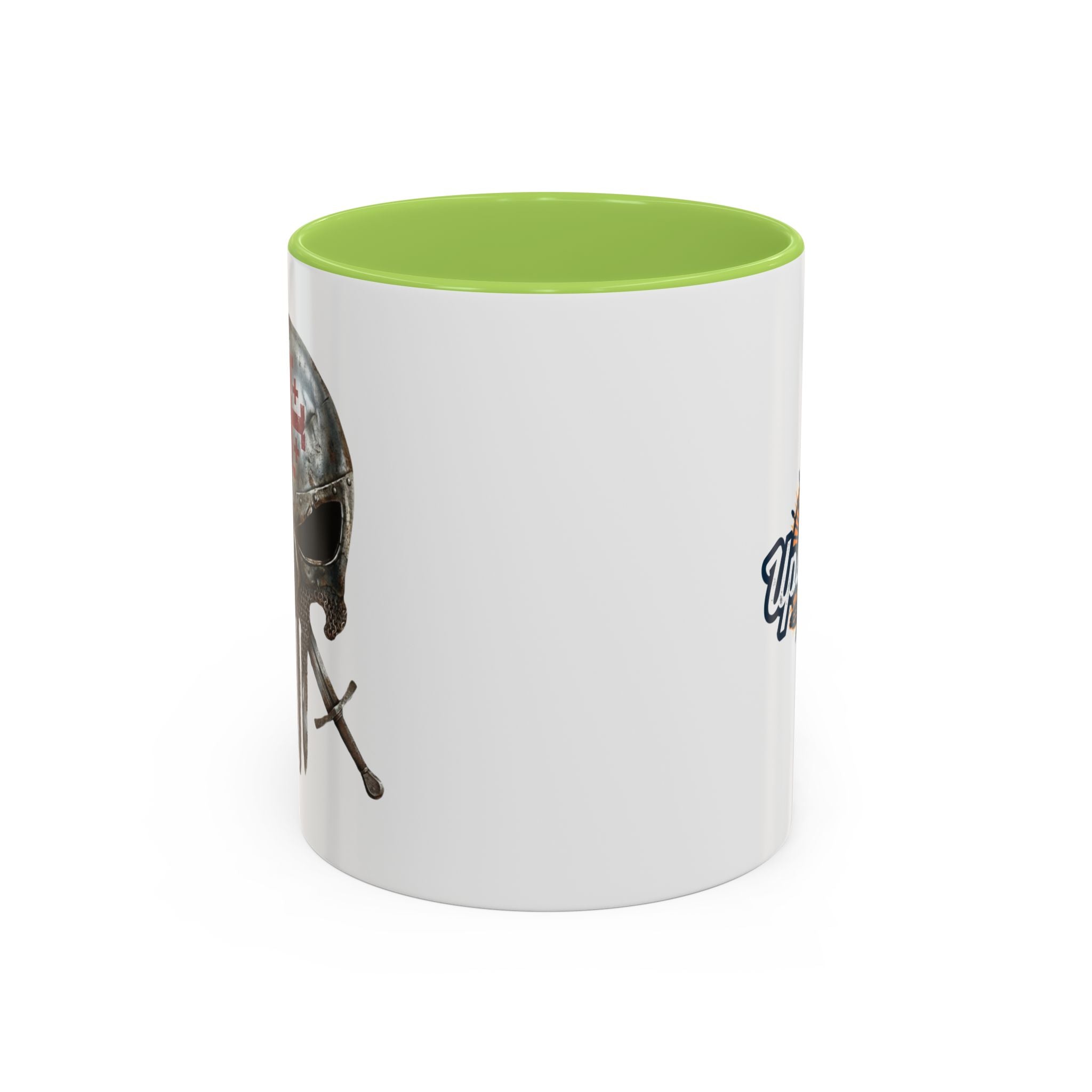 Crusader Knight Coffee Mug — 'Armor of God' Christian Skull 11/15oz Accent Mug Printify