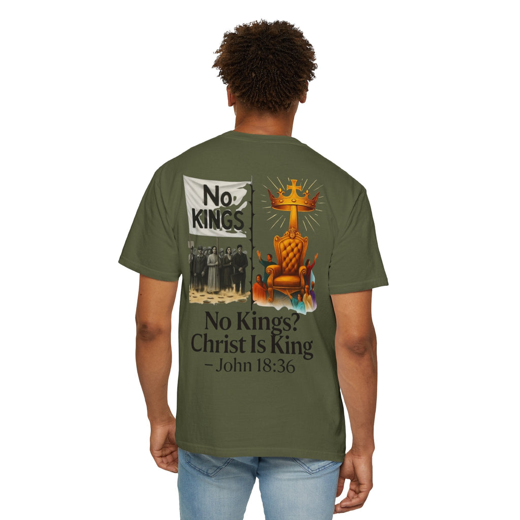 No Kings? Christ is King T-Shirt – Bold Christian Faith Tee for Devoted Believers Printify