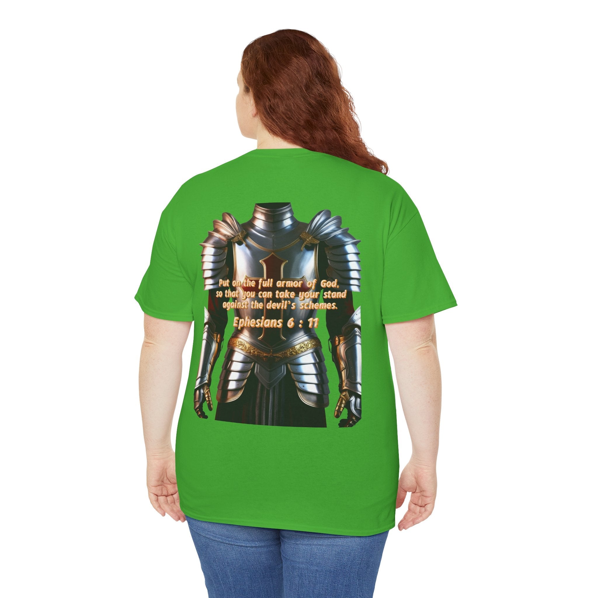 Religious Graphic Armor Of God Design - Unisex Heavy Cotton Tee Printify