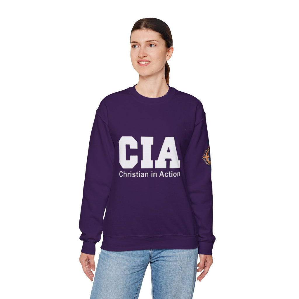 CIA Christian in Action Sweatshirt - Funny Faith Parody Sweatshirt - Mission Ready Apparel Printify