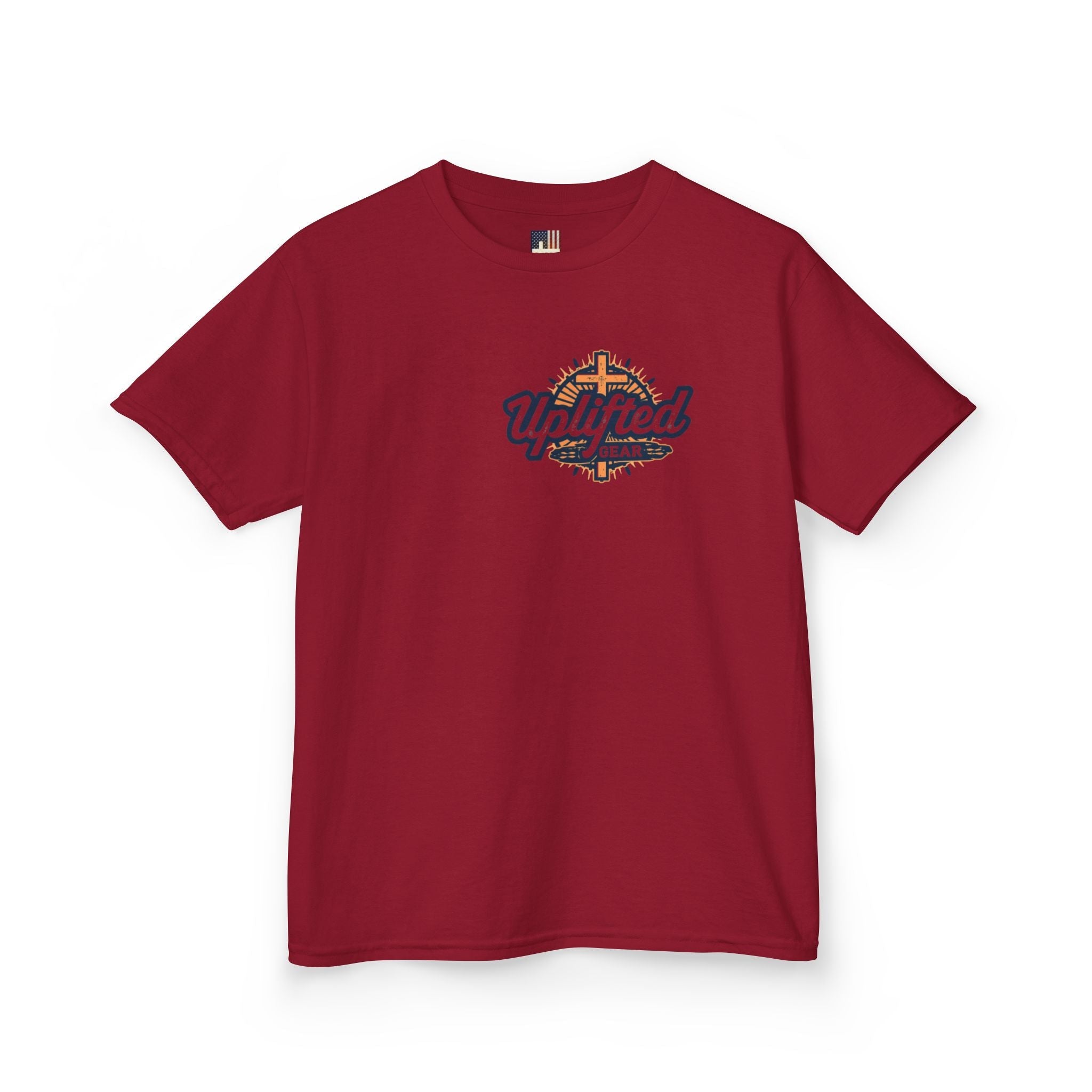 ✨ Chosen. Loved. Redeemed. – Elegant Christian Kids T-Shirt | Gold Foil Faith Tee | Subtle Cross & Heart Design | Inspirational Bible Verse Apparel by Uplifted Gear Printify