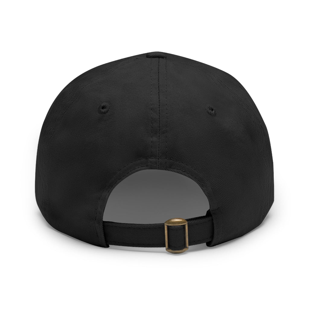 Uplifted Gear Leather Patch Dad Hat — Vintage Aviation Logo Cap Printify