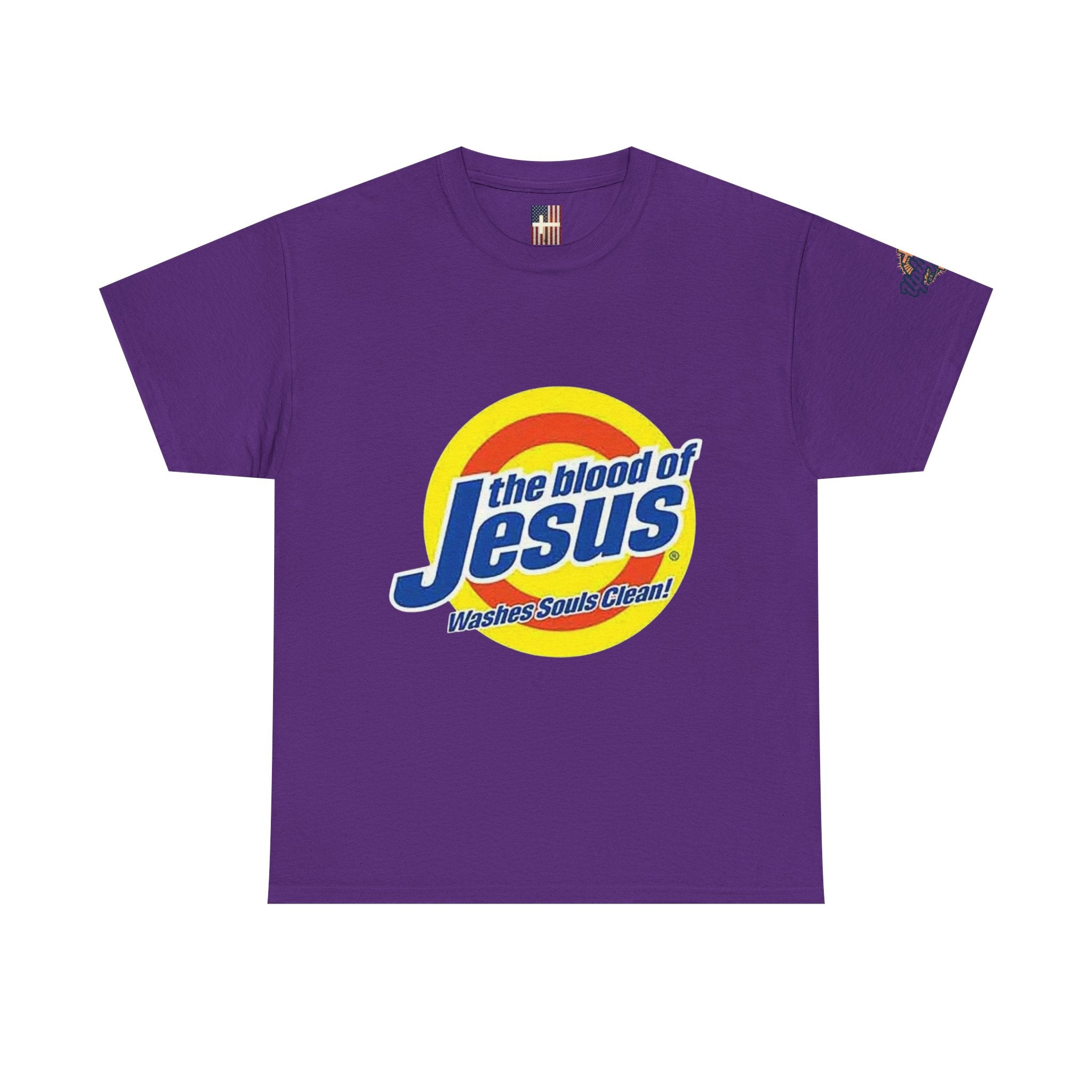 Blood of Jesus Washes Souls Clean T-shirt - Funny Tide Parody - Christian Faith T-shirt Printify