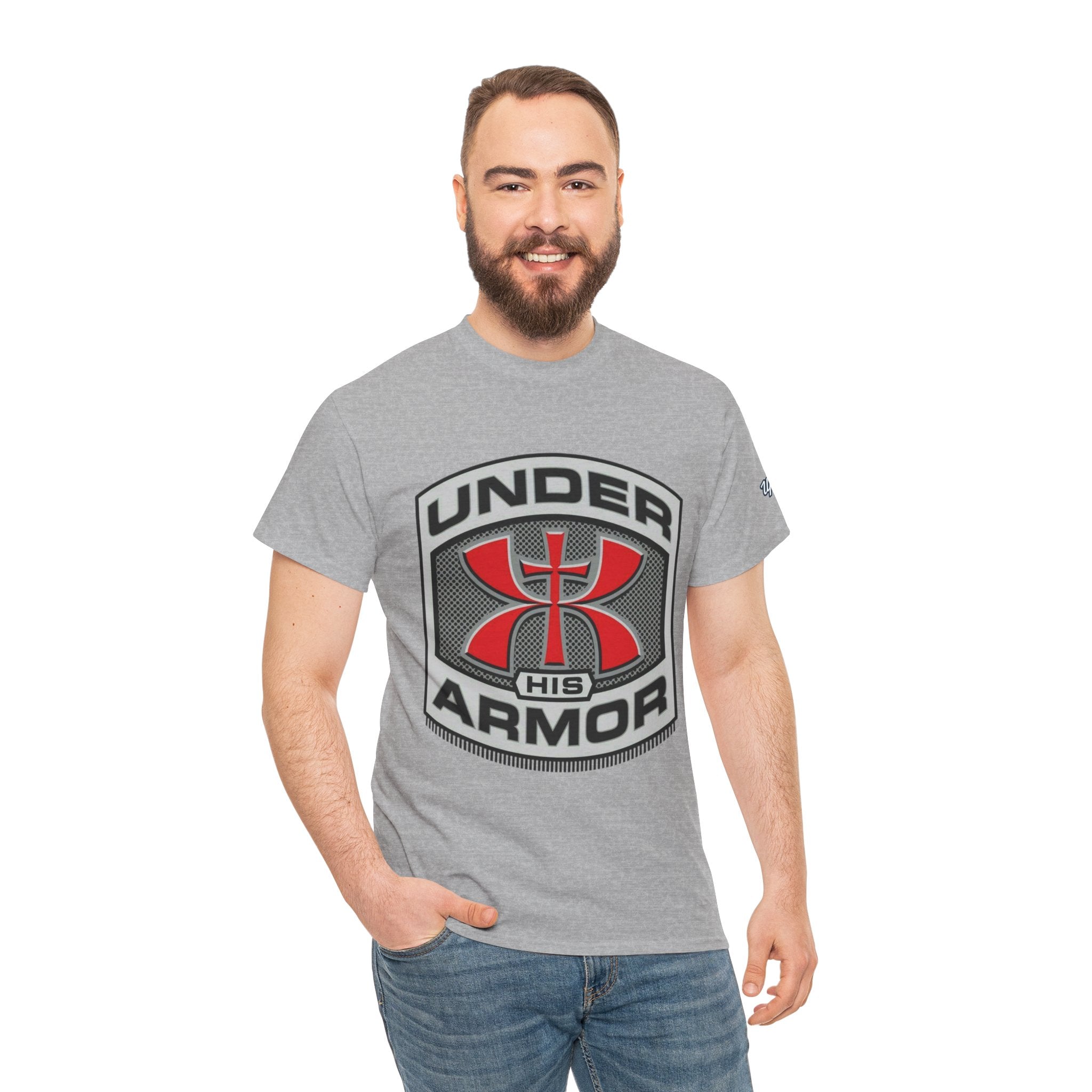 Under HIS Armor Christian T-Shirt — Faith-Inspired Under Armour Style Printify