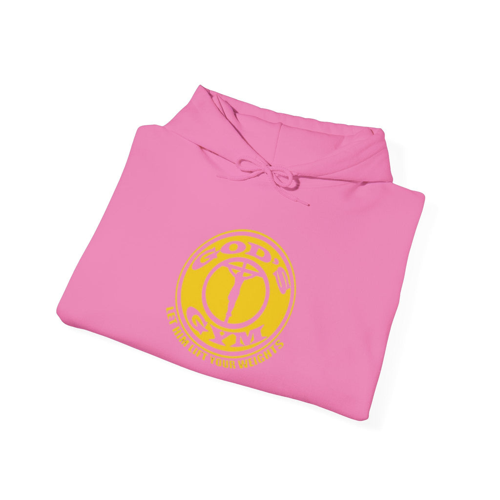 God's Gym Hoodie — "Let Him Lift Your Weights" Christian Fitness Hoodie Printify