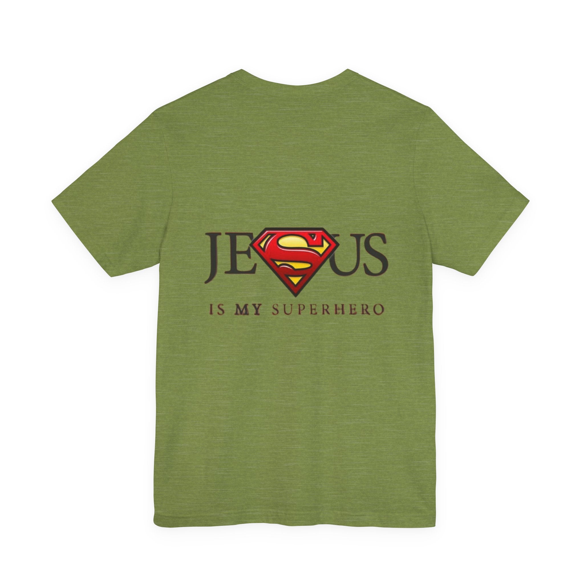 Jesus Is My Superhero T-Shirt — Faith-Based Superman-Inspired Tee Printify