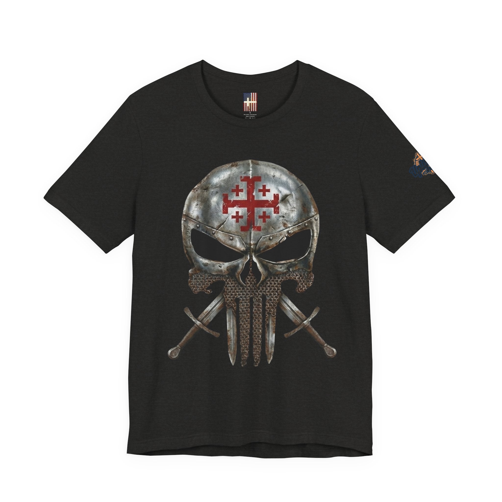 Crusader Knight Christian Skull T-shirt - Warrior Armor of God T-shirt Printify
