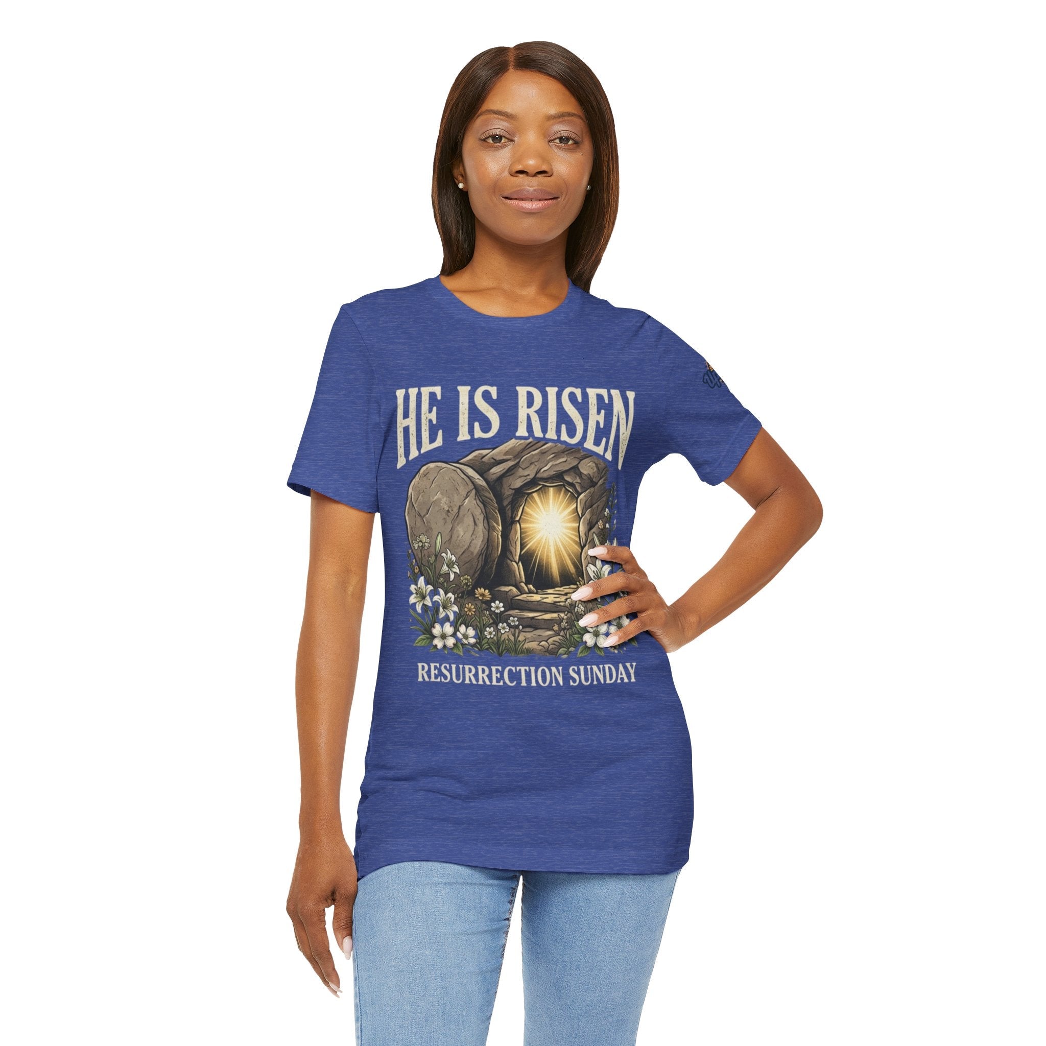 He Is Risen T-Shirt — Jesus Christ Resurrection Easter Tee Printify