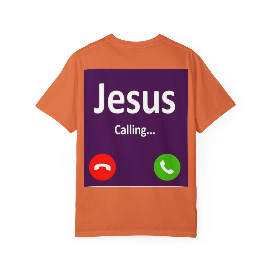 Jesus Calling T-shirt, – Funny Cell Phone Screen Christian T-shirt, for Divine Connection & Faith Humor Printify
