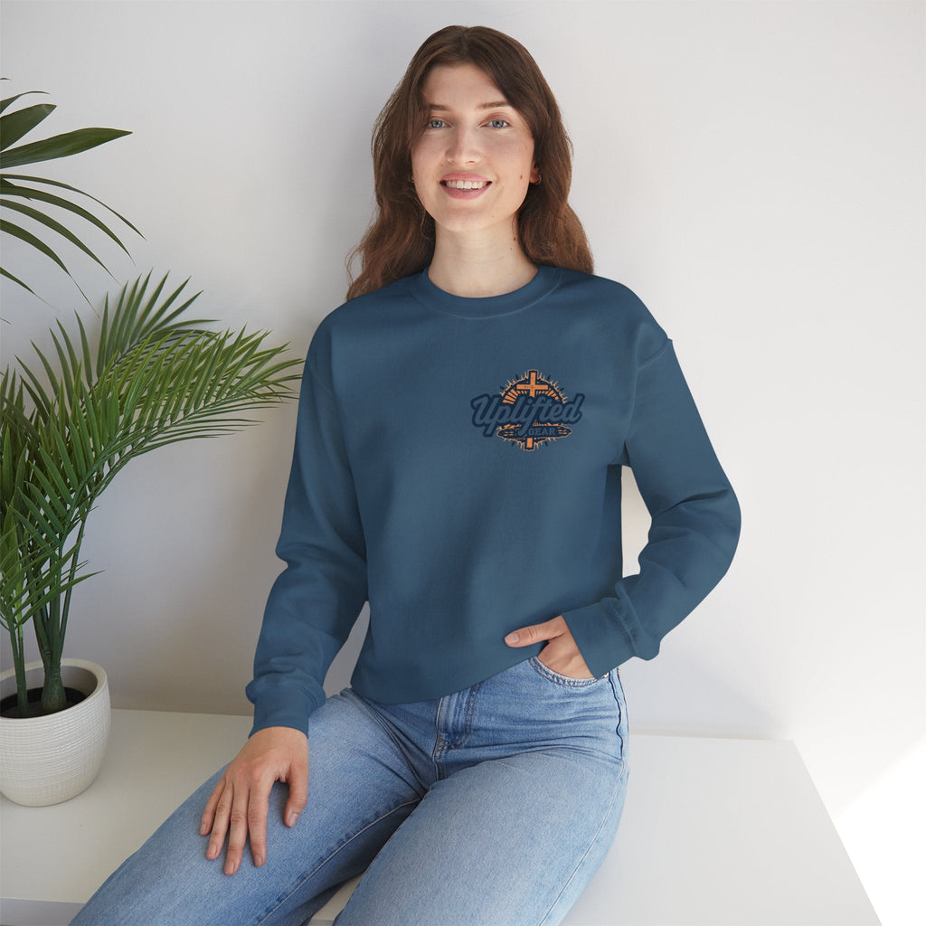 Jesus is King Sweatshirt – Bold Crown & Cross Christian Hoodie for Eternal Faith & Comfort Printify