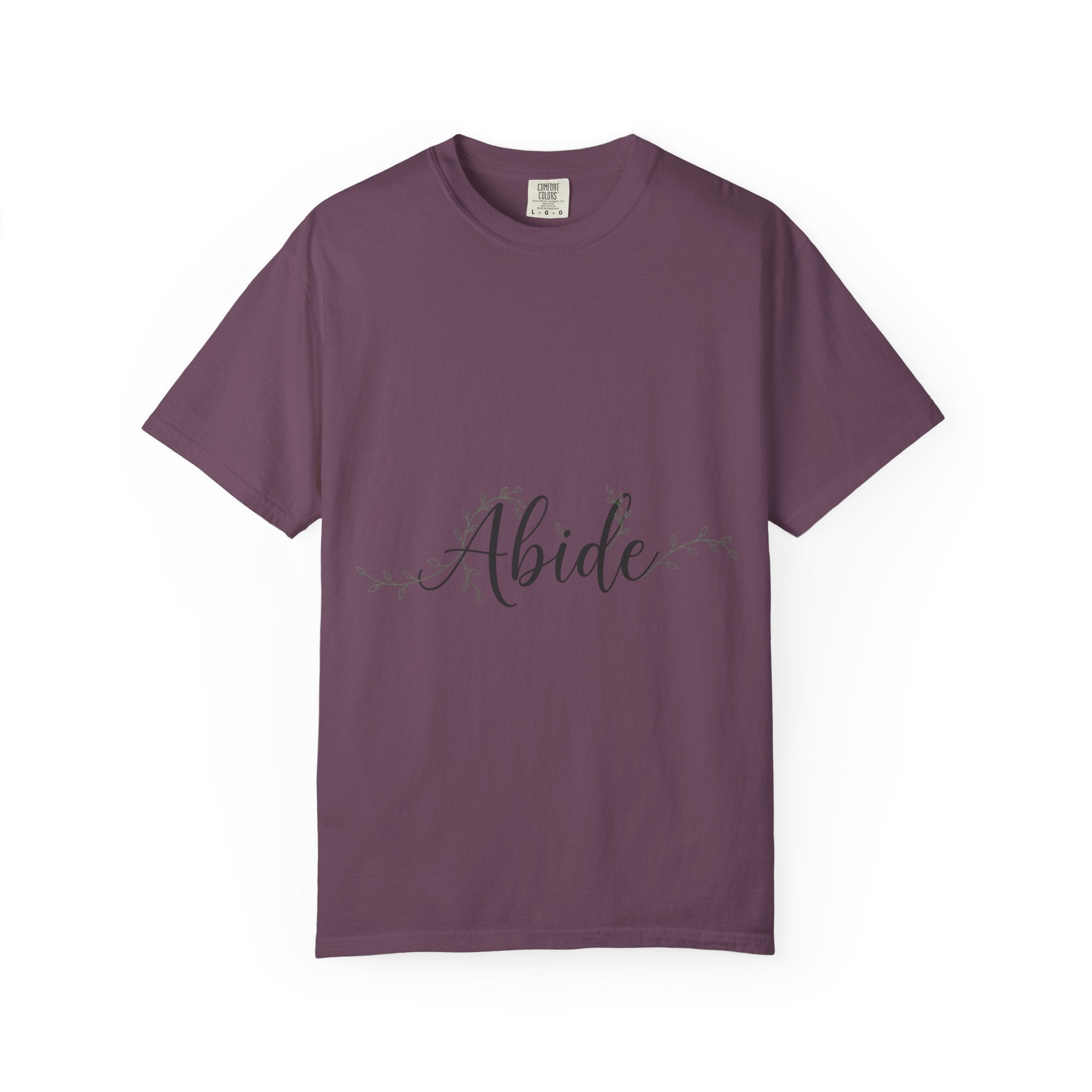 Abide in the Lord T-Shirt – Vine Design Christian Tee for Faithful Hearts Printify