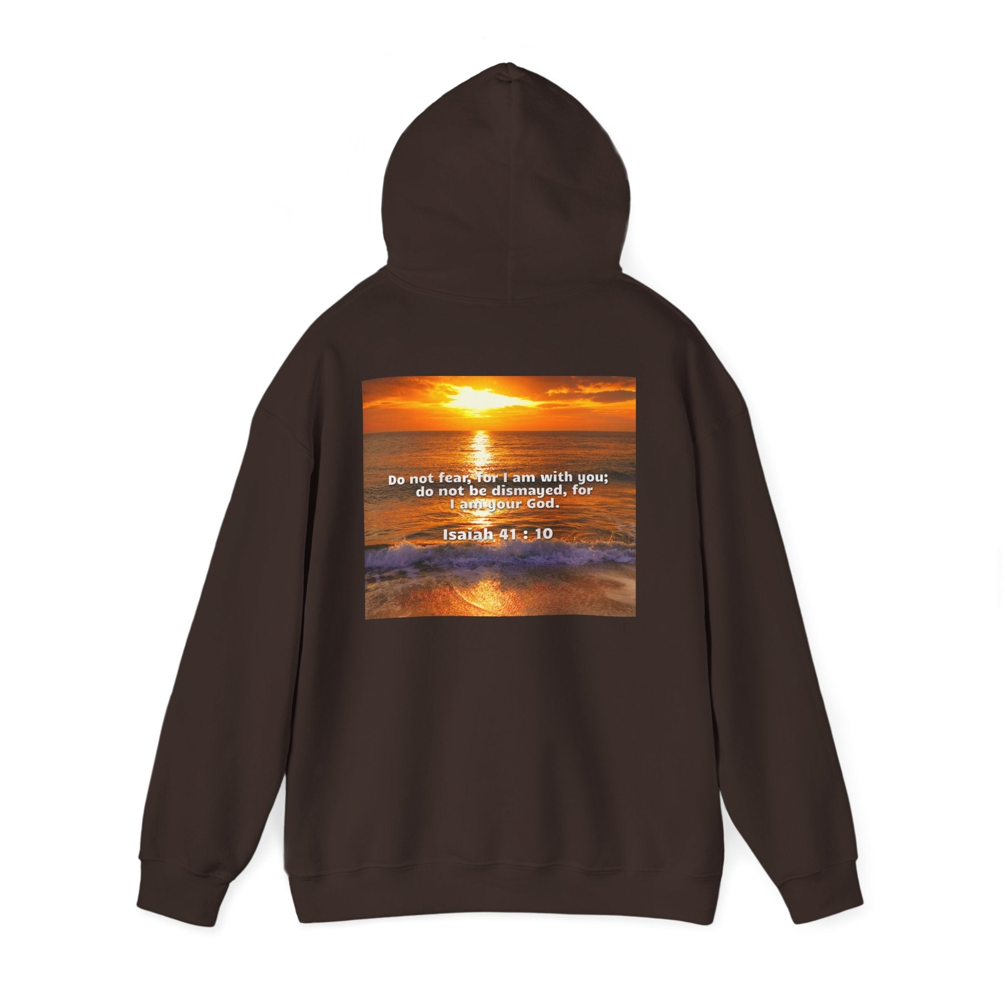Bible Verse Unisex Heavy Blend™ Hooded Sweatshirt - Isaiah 41 : 10 Printify
