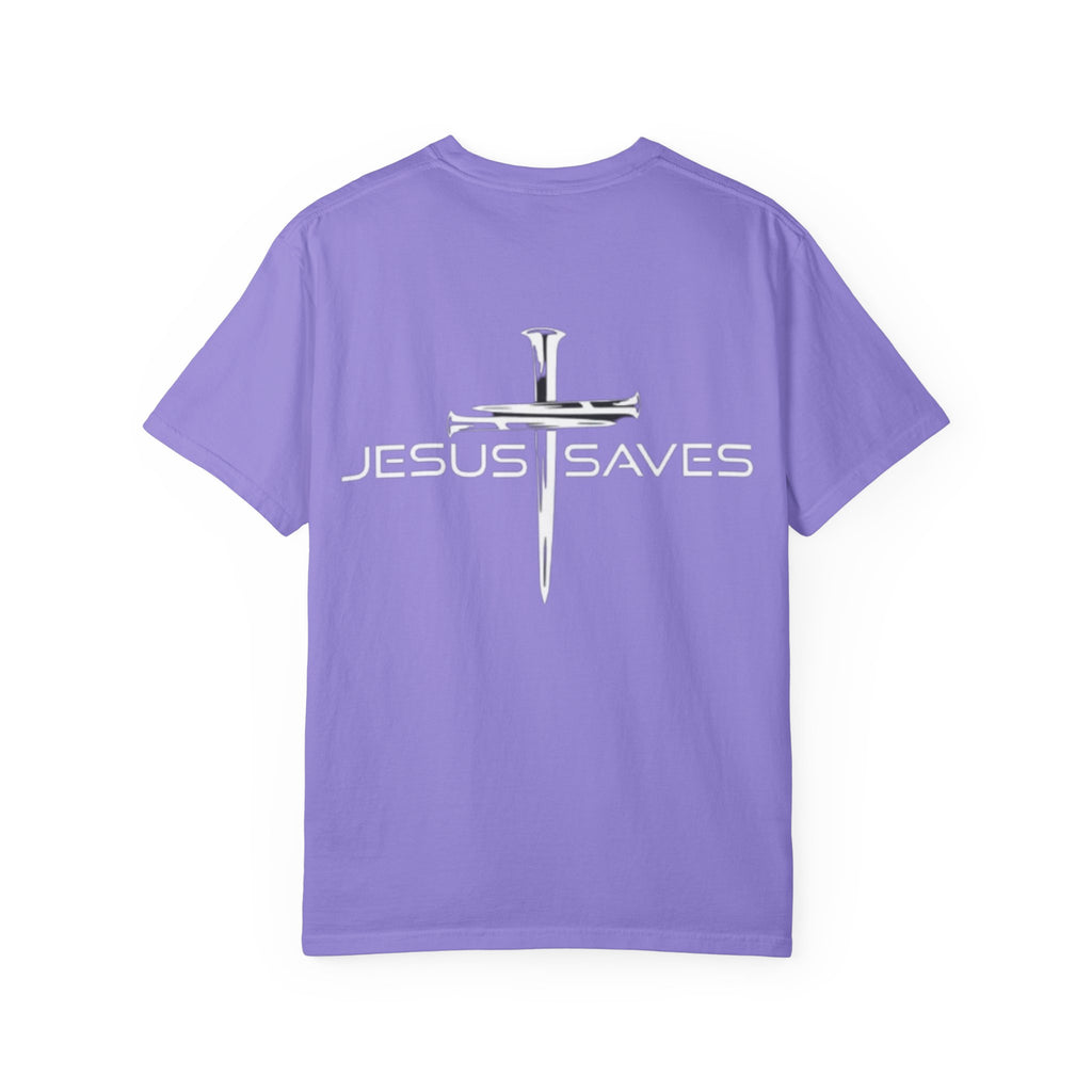 Jesus Saves T-shirt – 3 Nails Crucifix Cross Christian T-shirt for Redemption Faith & Bold Salvation