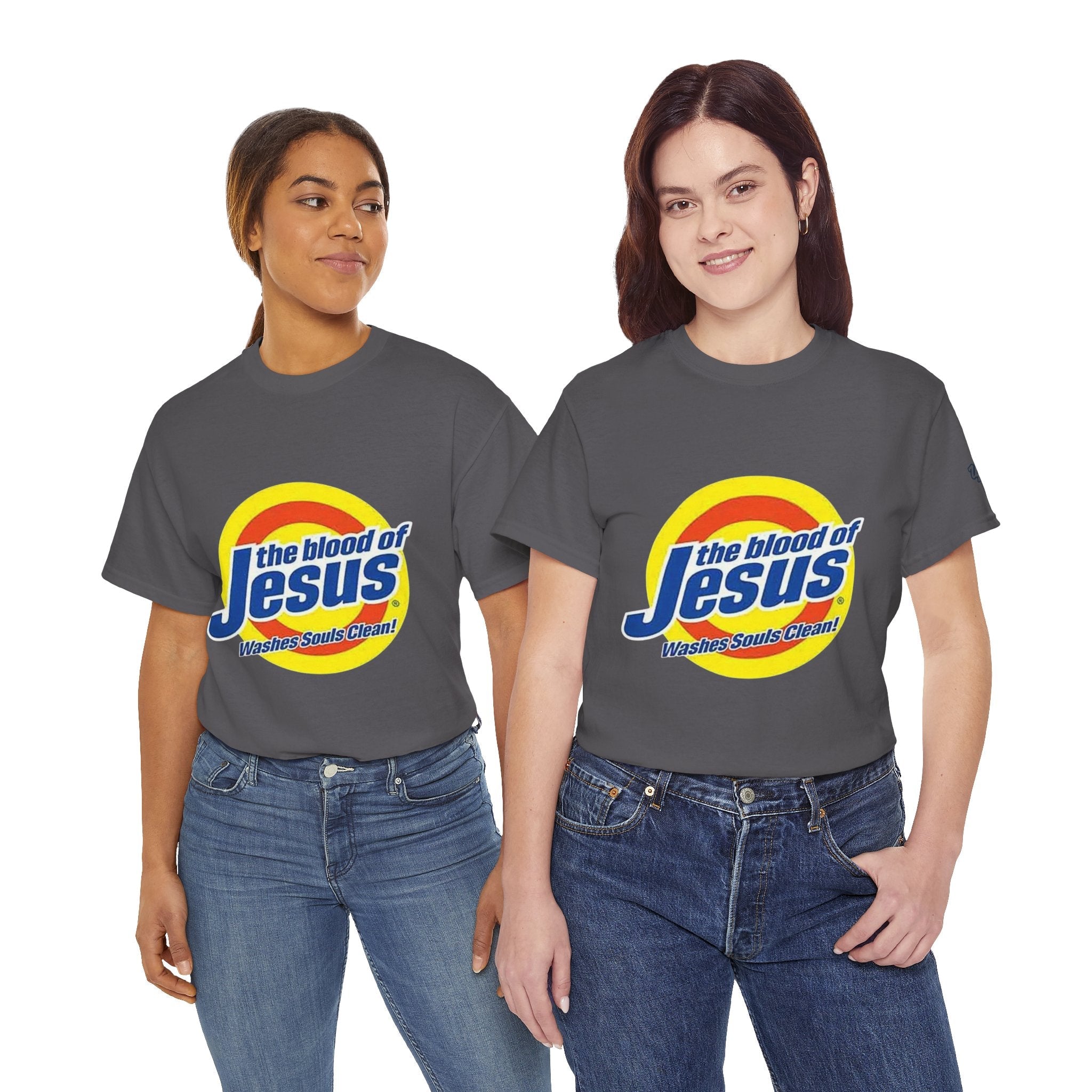 Blood of Jesus Washes Souls Clean T-shirt - Funny Tide Parody - Christian Faith T-shirt Printify