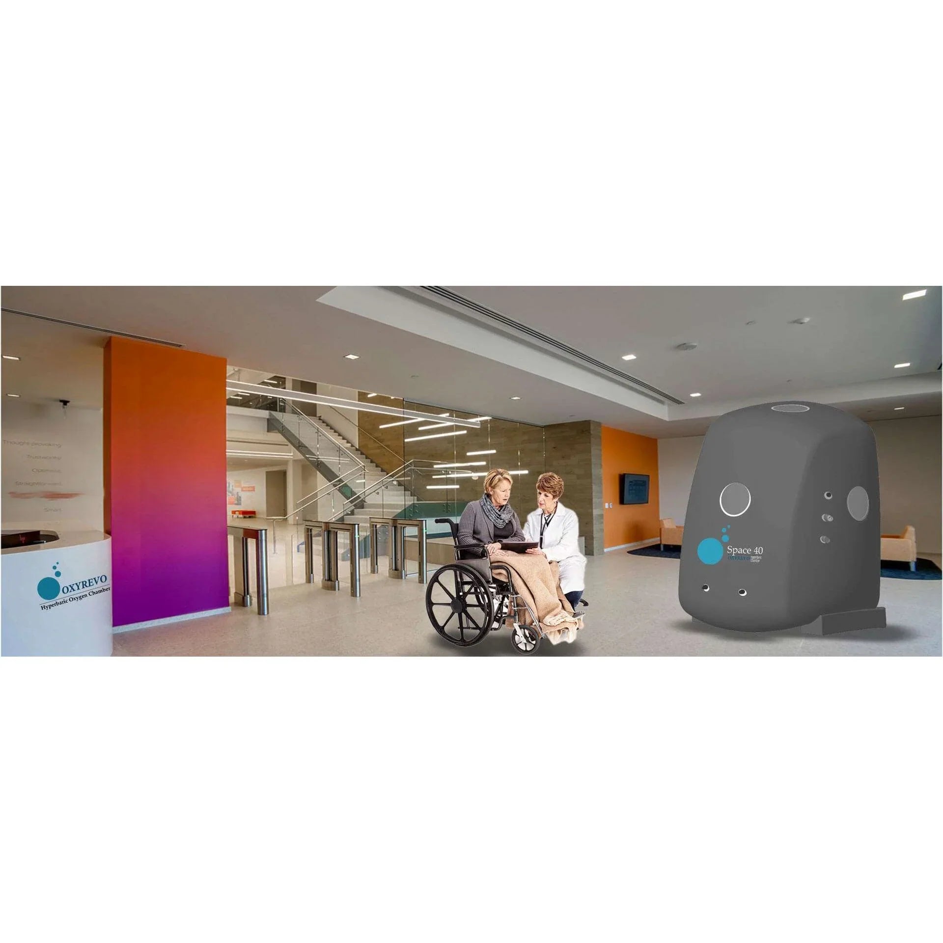 OxyRevo Wheelchair Heal 40 1.4ATA Portable Hyperbaric Chamber LifeMed USA