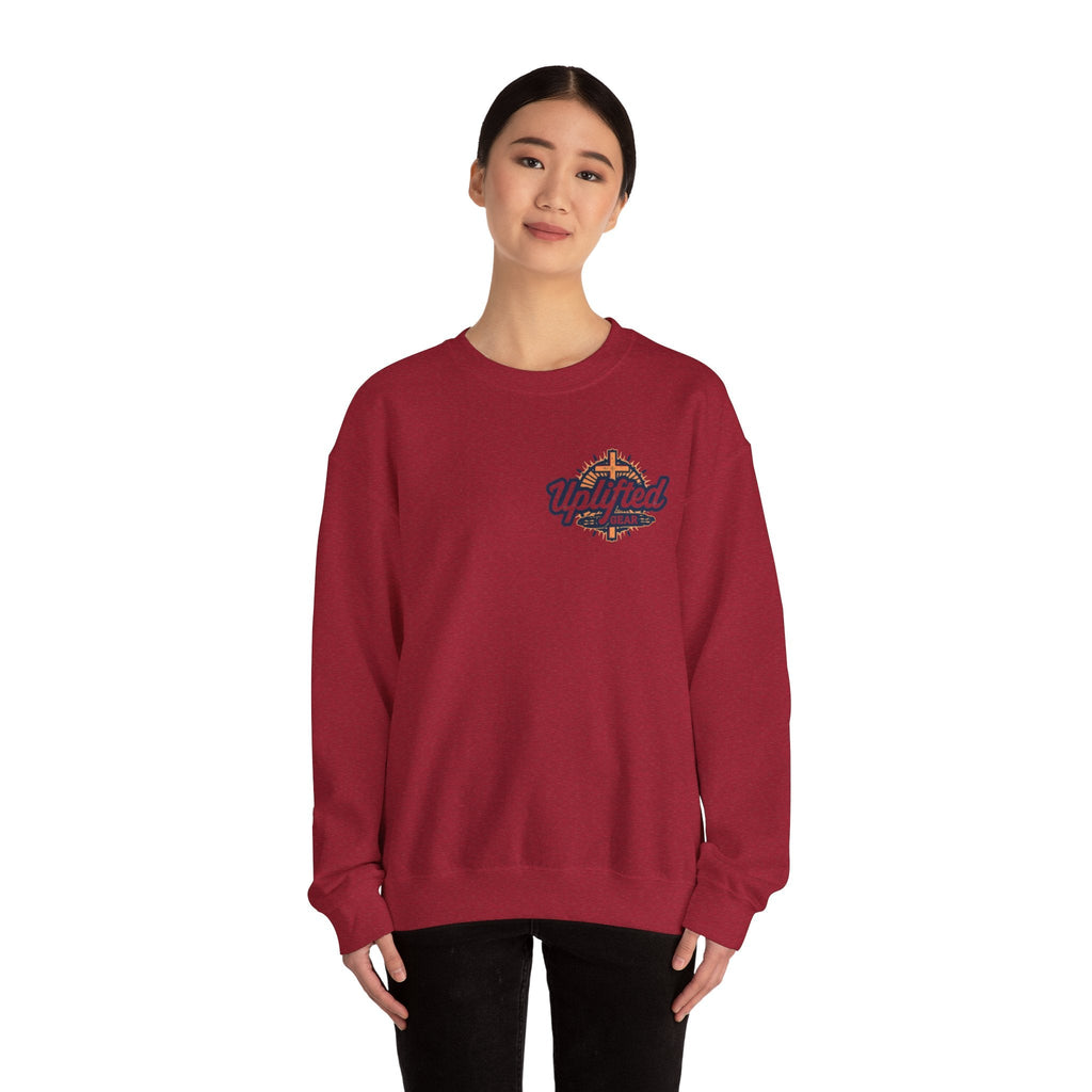 Jesus is King Sweatshirt – Bold Crown & Cross Christian Hoodie for Eternal Faith & Comfort Printify