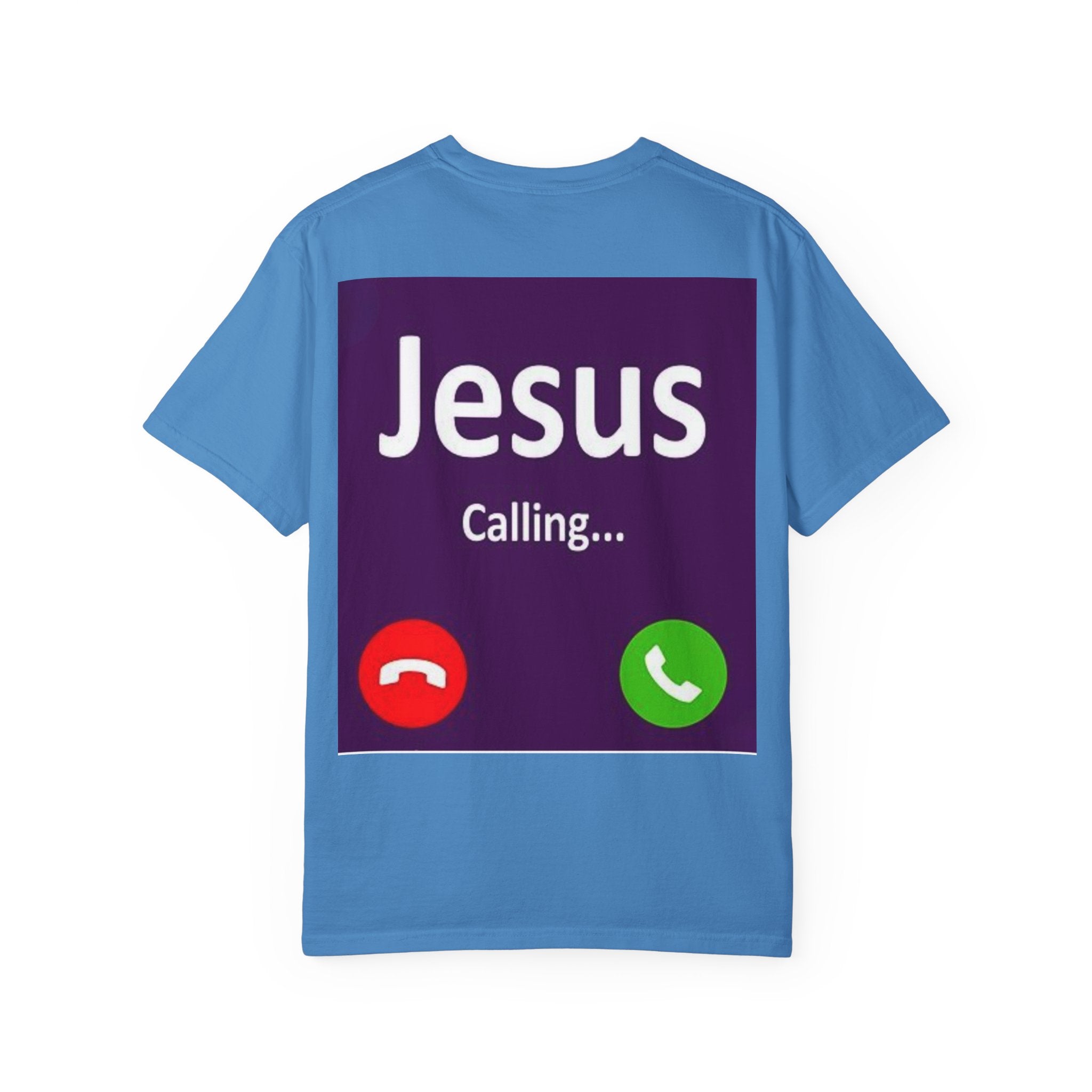 Jesus Calling T-shirt, – Funny Cell Phone Screen Christian T-shirt, for Divine Connection & Faith Humor Printify