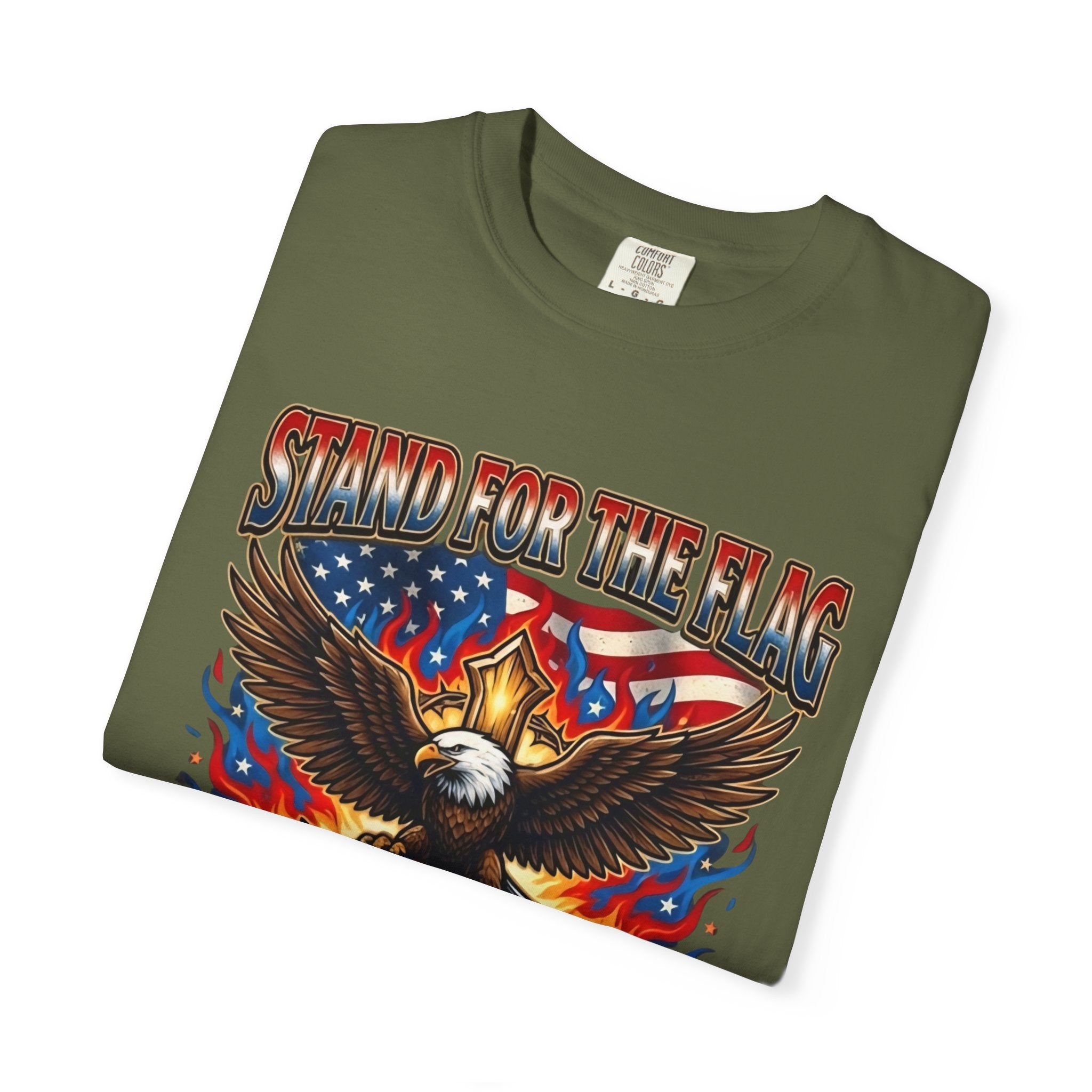 Stand for the Flag Kneel for the Cross T-shirt | Patriotic Eagle T-shirt Printify