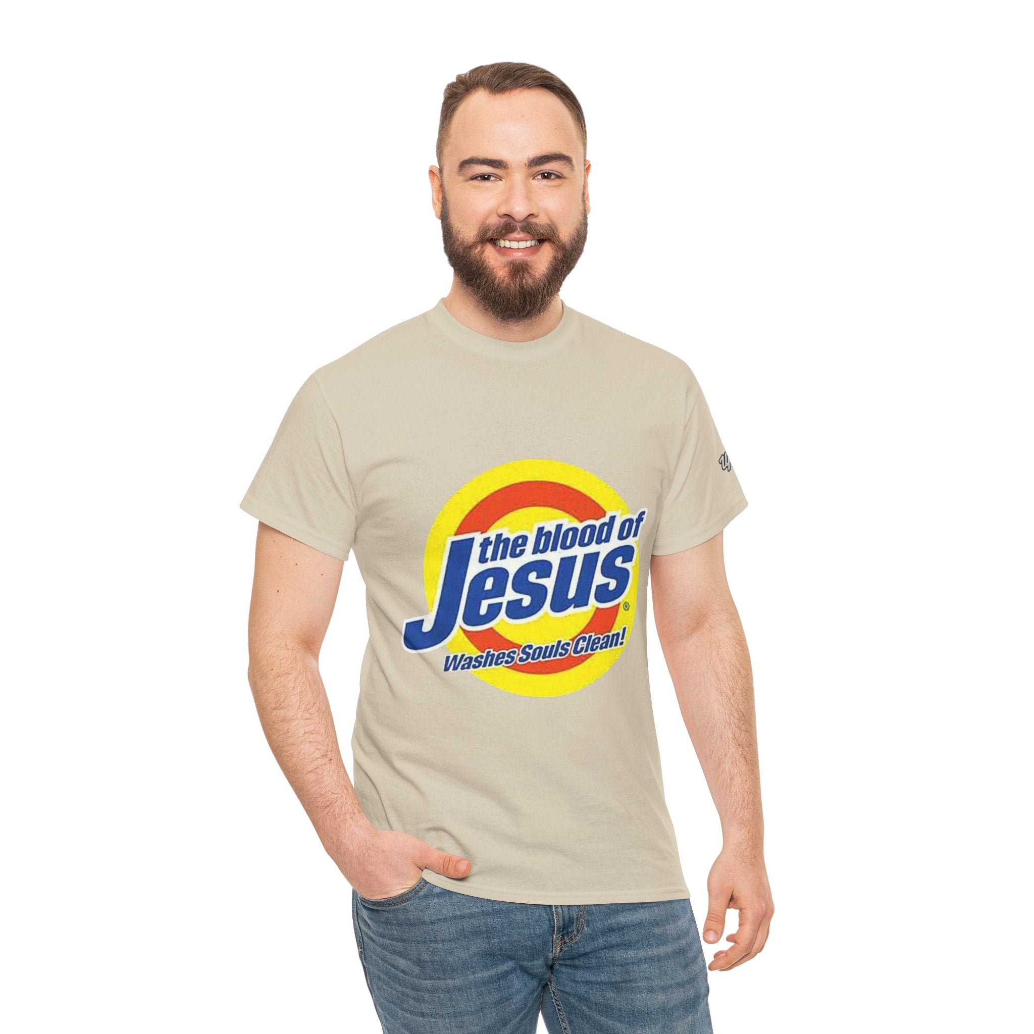Blood of Jesus Washes Souls Clean T-shirt - Funny Tide Parody - Christian Faith T-shirt Printify