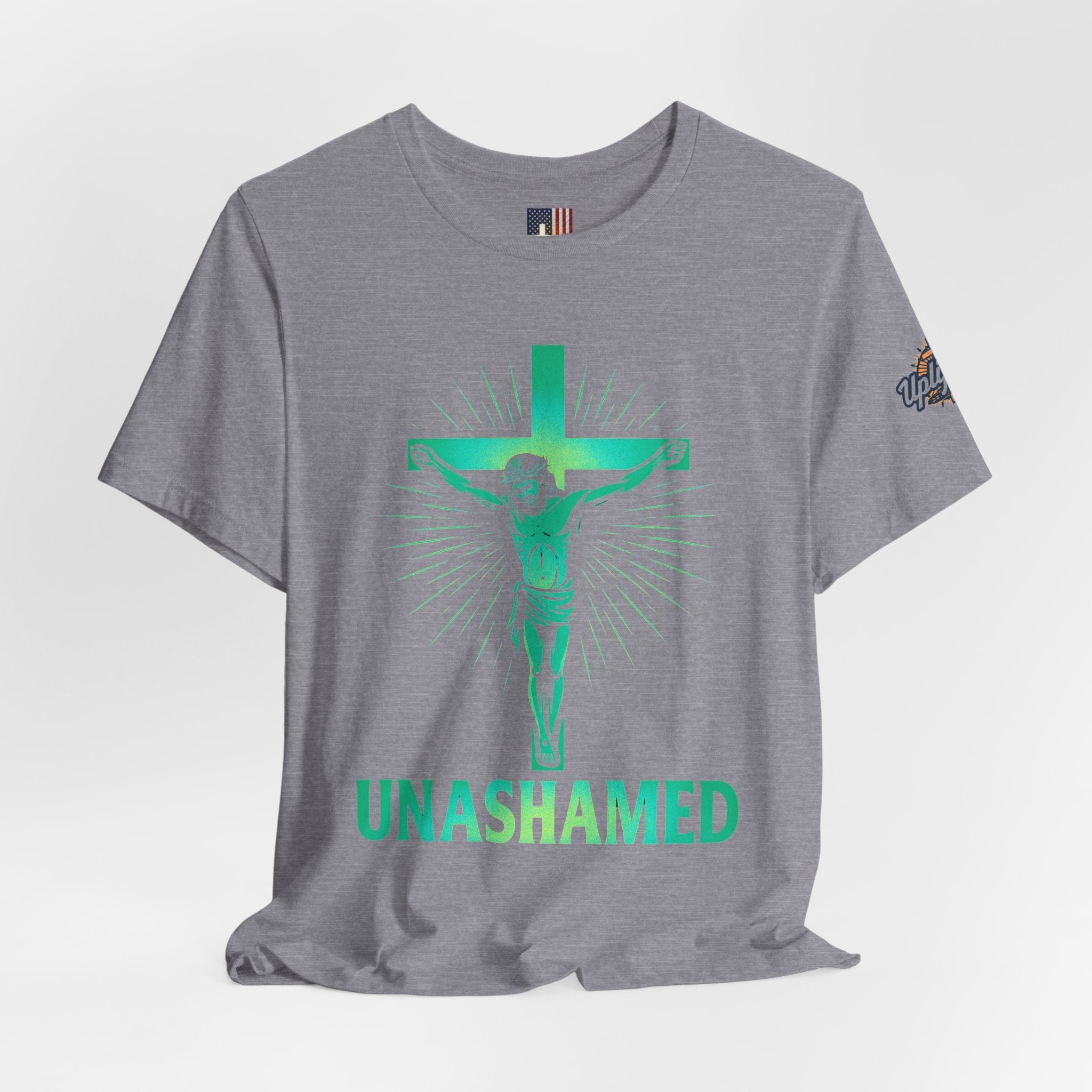 Unashamed T-shirt – Romans 1:16 Crucifixion Christian t-shirt for Bold Unwavering Faith Printify
