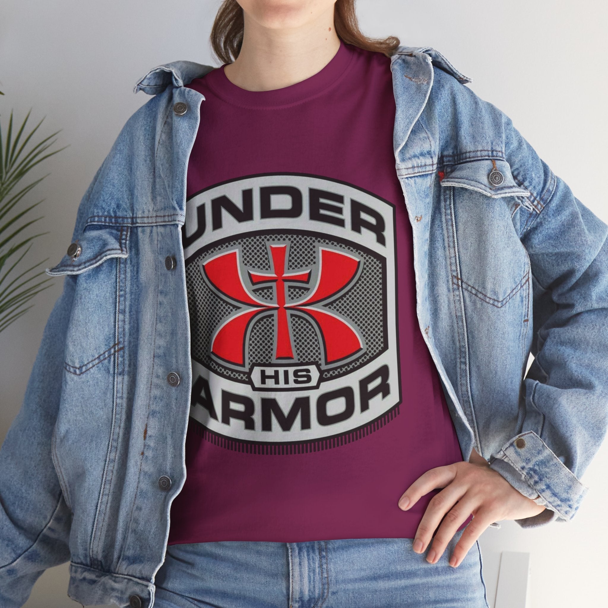 Under HIS Armor Christian T-Shirt — Faith-Inspired Under Armour Style Printify