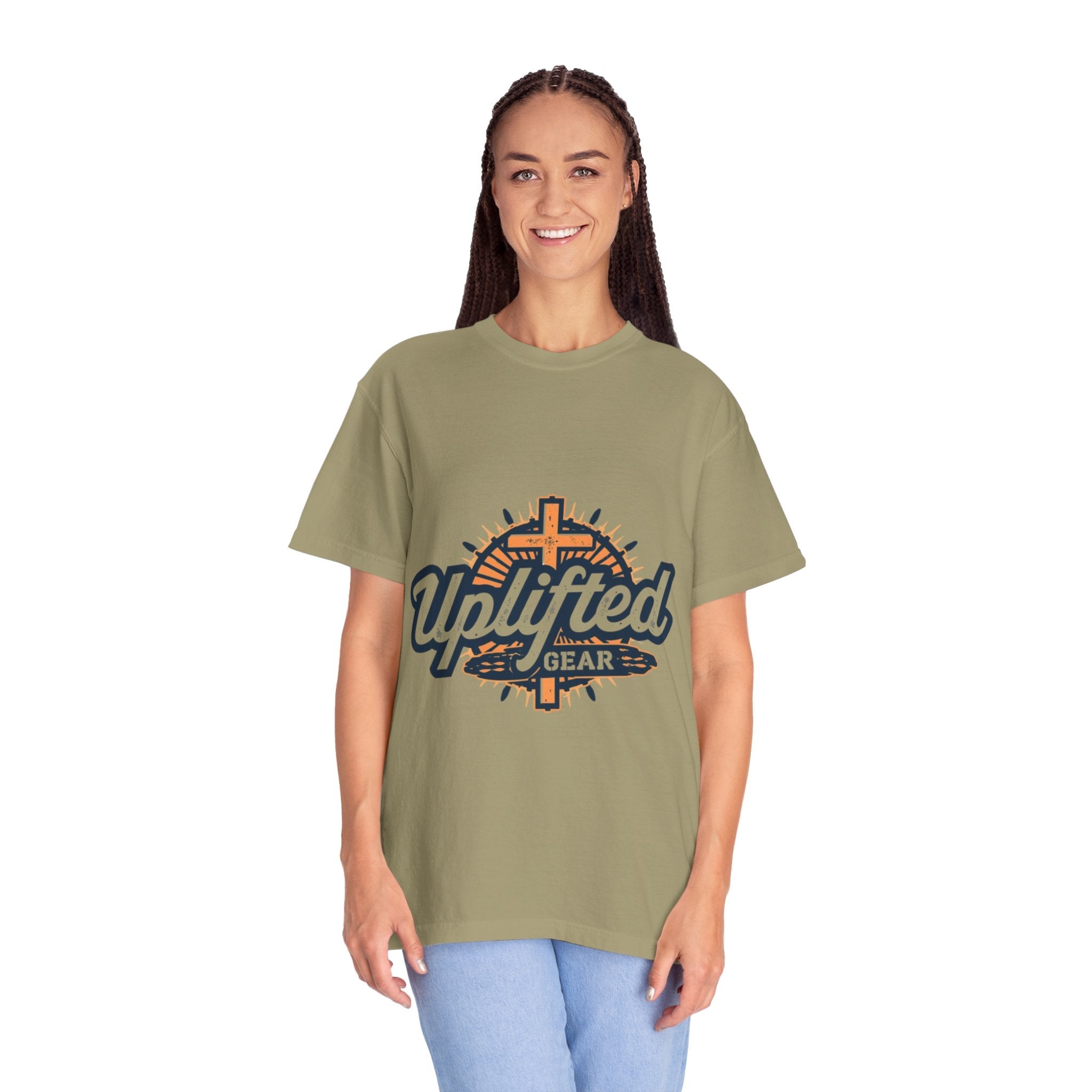 Uplifted Gear Christian T-Shirt – Bold Logo Faith Tee for Inspired Living Printify