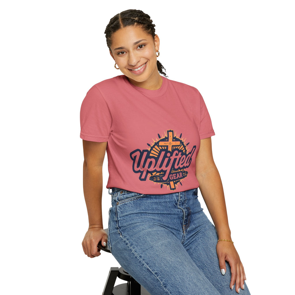 Uplifted Gear Christian T-Shirt – Bold Logo Faith Tee for Inspired Living Printify
