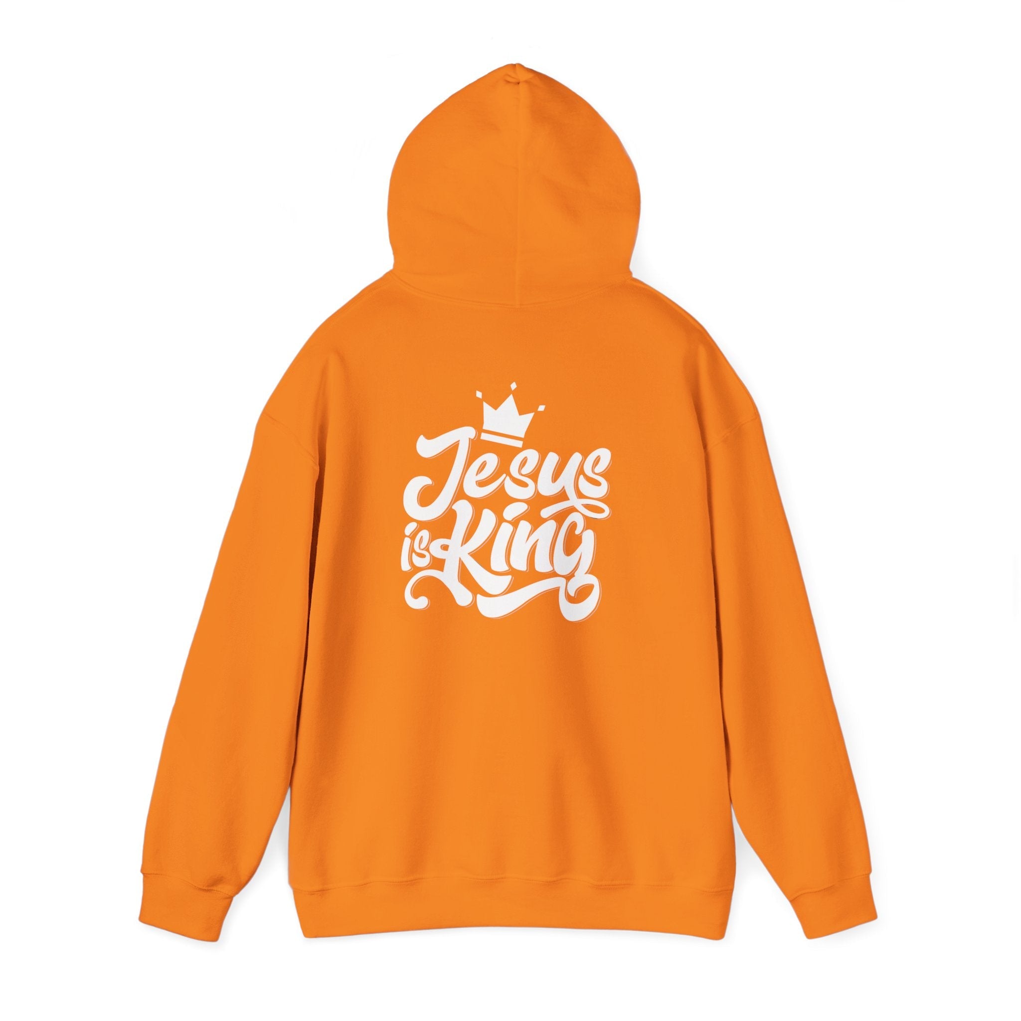 Jesus is King Hoodie – Bold Crown & Cross Christian Sweatshirt for Eternal Reign & Cozy Faith Printify