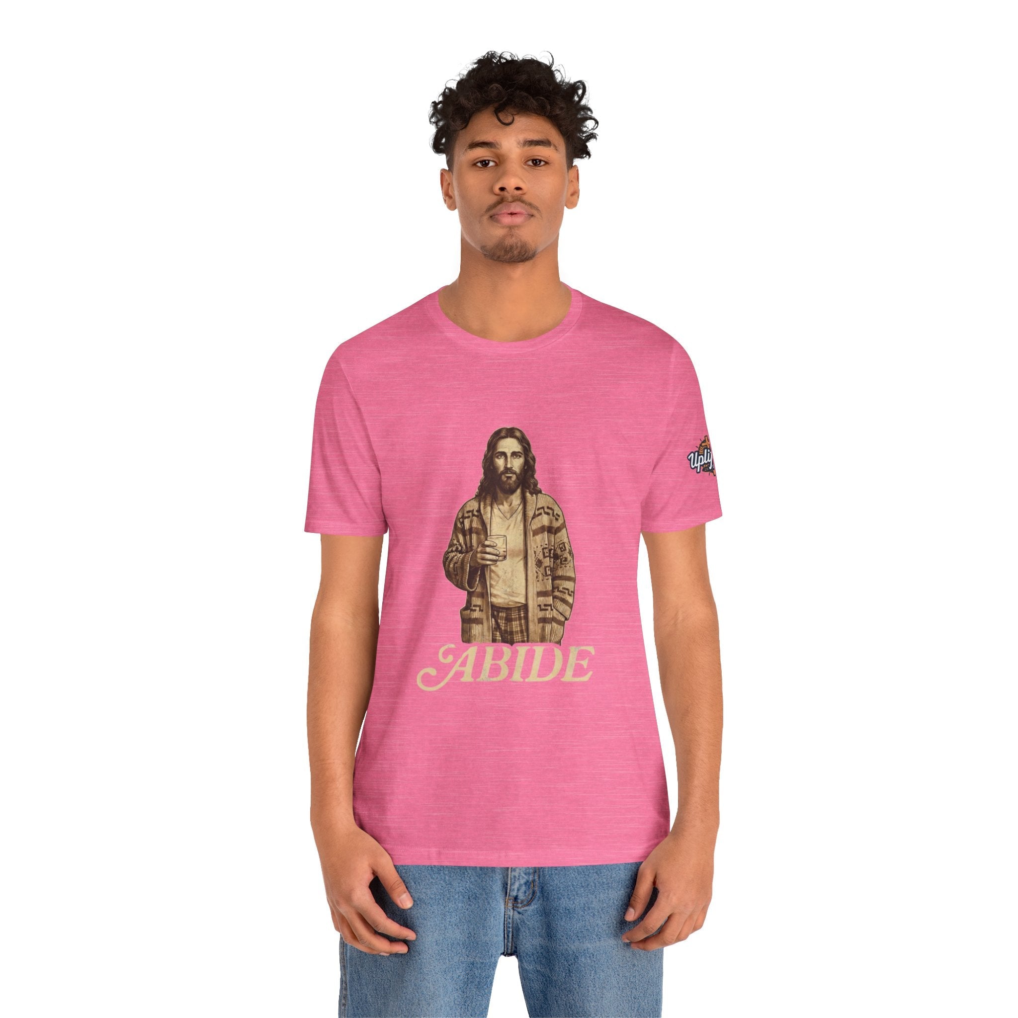 Abide Vintage Jesus Tee — "The Dude" Graphic Christian T-Shirt Printify