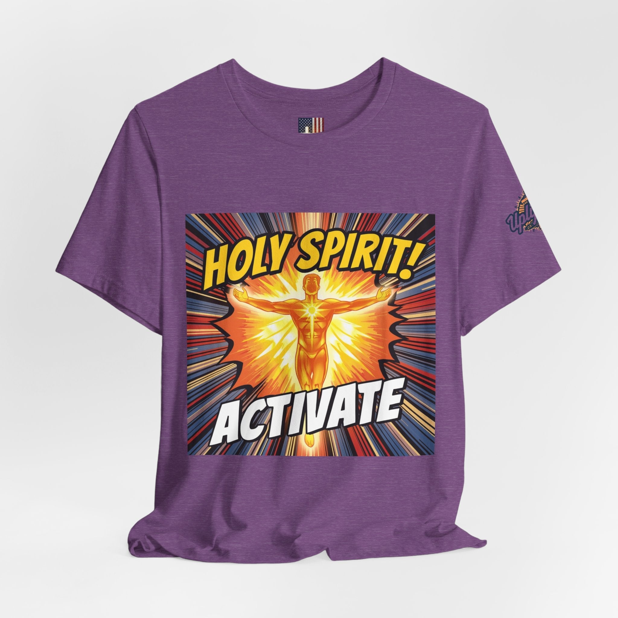 Holy Spirit Activate T-shirt – Superhero Christian T-shirt with Vibrant Power-Up Design for Faith-Fueled Boldness Printify