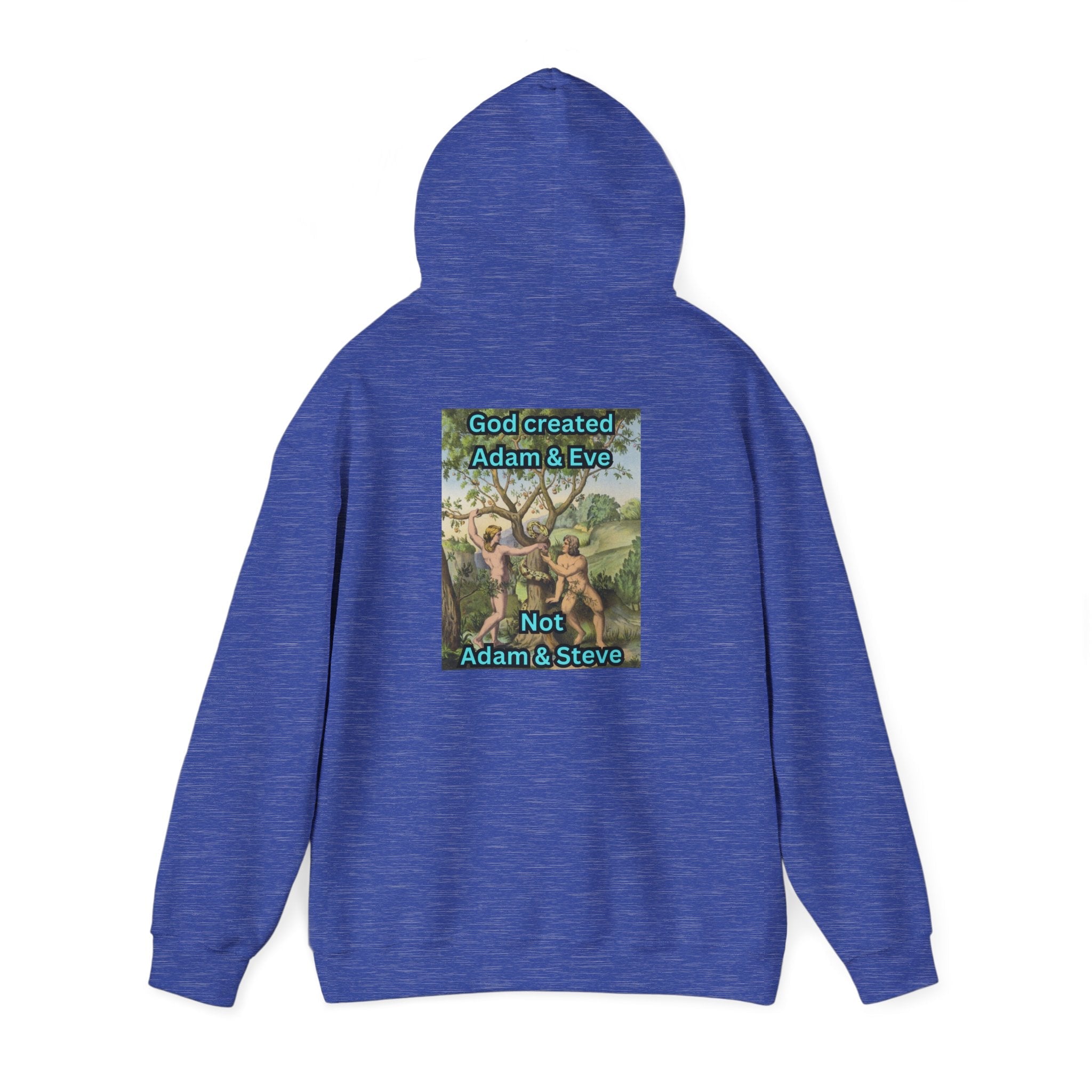 God Created Adam and Eve Hoodie – Biblical Truth Christian Hoodie for Unshakable Faith Printify