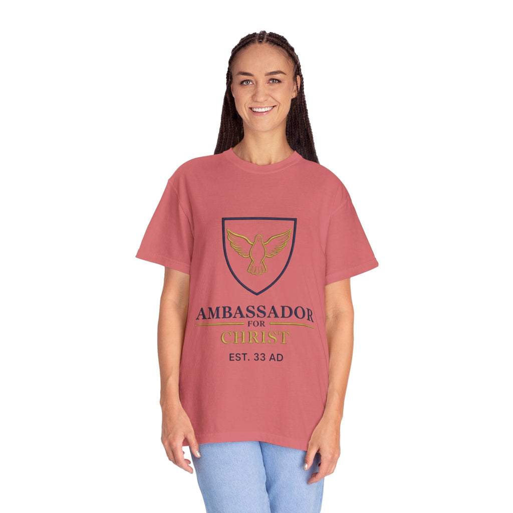 Ambassador for Christ T-Shirt – Established 33 AD Christian Tee for Bold Faith Printify