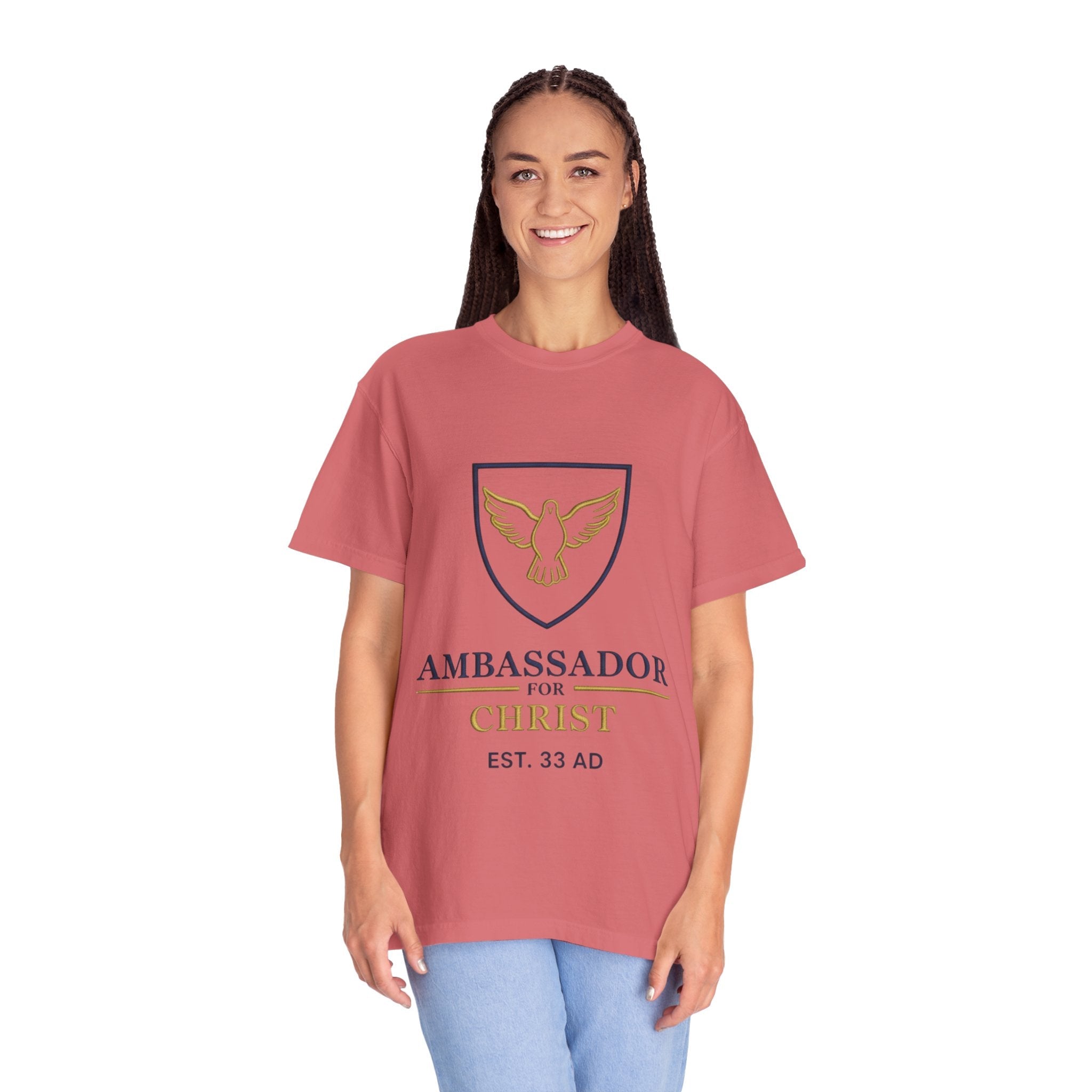 Ambassador for Christ T-Shirt – Established 33 AD Christian Tee for Bold Faith Printify