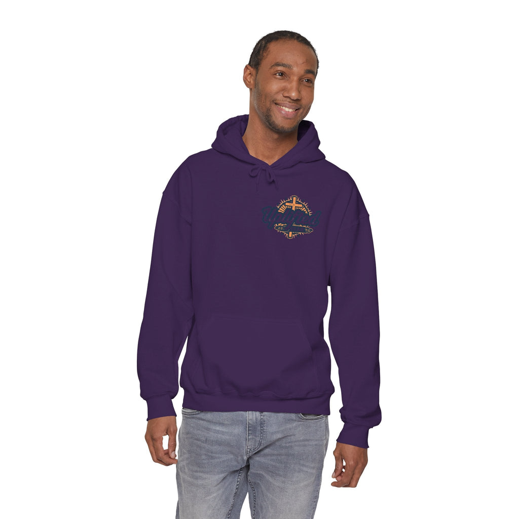 Christ is King Hoodie – Bold Crown & Cross Christian Sweatshirt for Unshakable Faith Printify