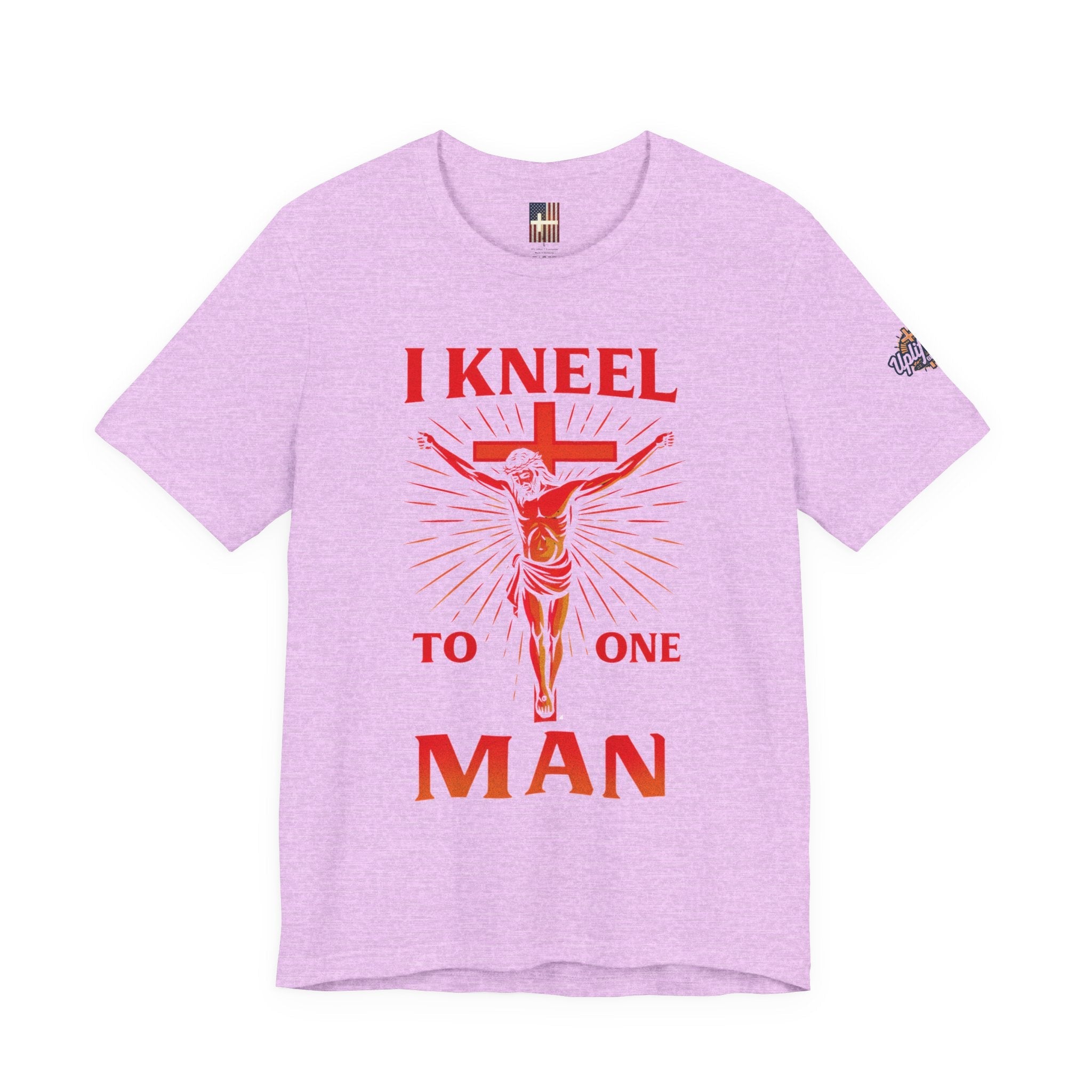 I Kneel to One Man T-shirt – Crucifixion Christian T-shirt for Unashamed Devotion & Bold Faith Printify