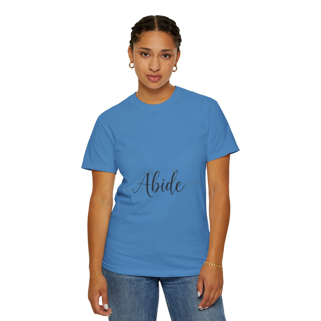 Abide in the Lord T-Shirt – Vine Design Christian Tee for Faithful Hearts Printify