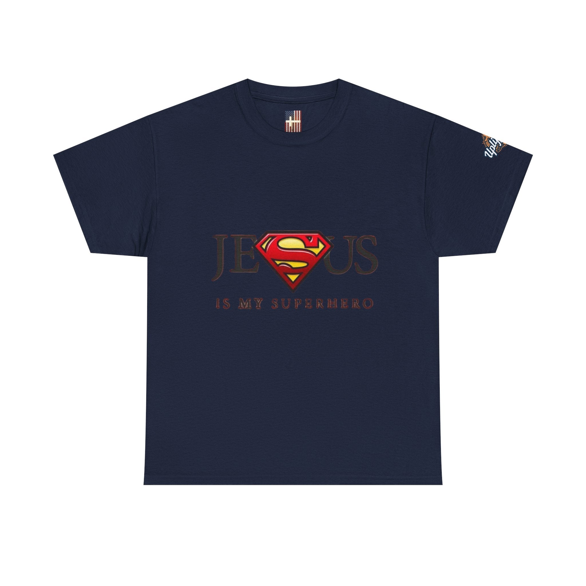 Jesus Is My Superhero T-Shirt — Faith-Based Superman-Inspired Tee Printify